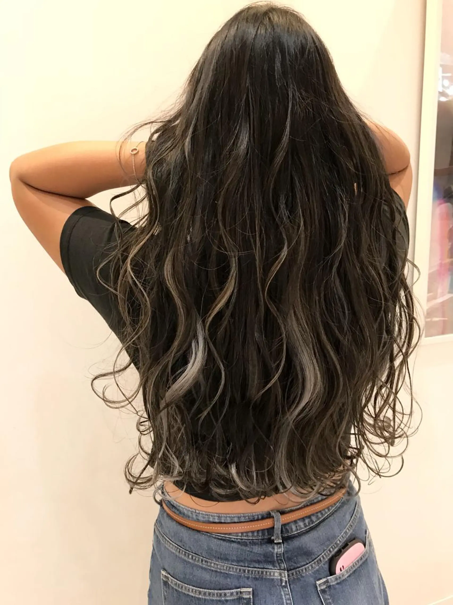 ロング カラー シールエクステ⭐️ オオミタクヤのヘアスタイル