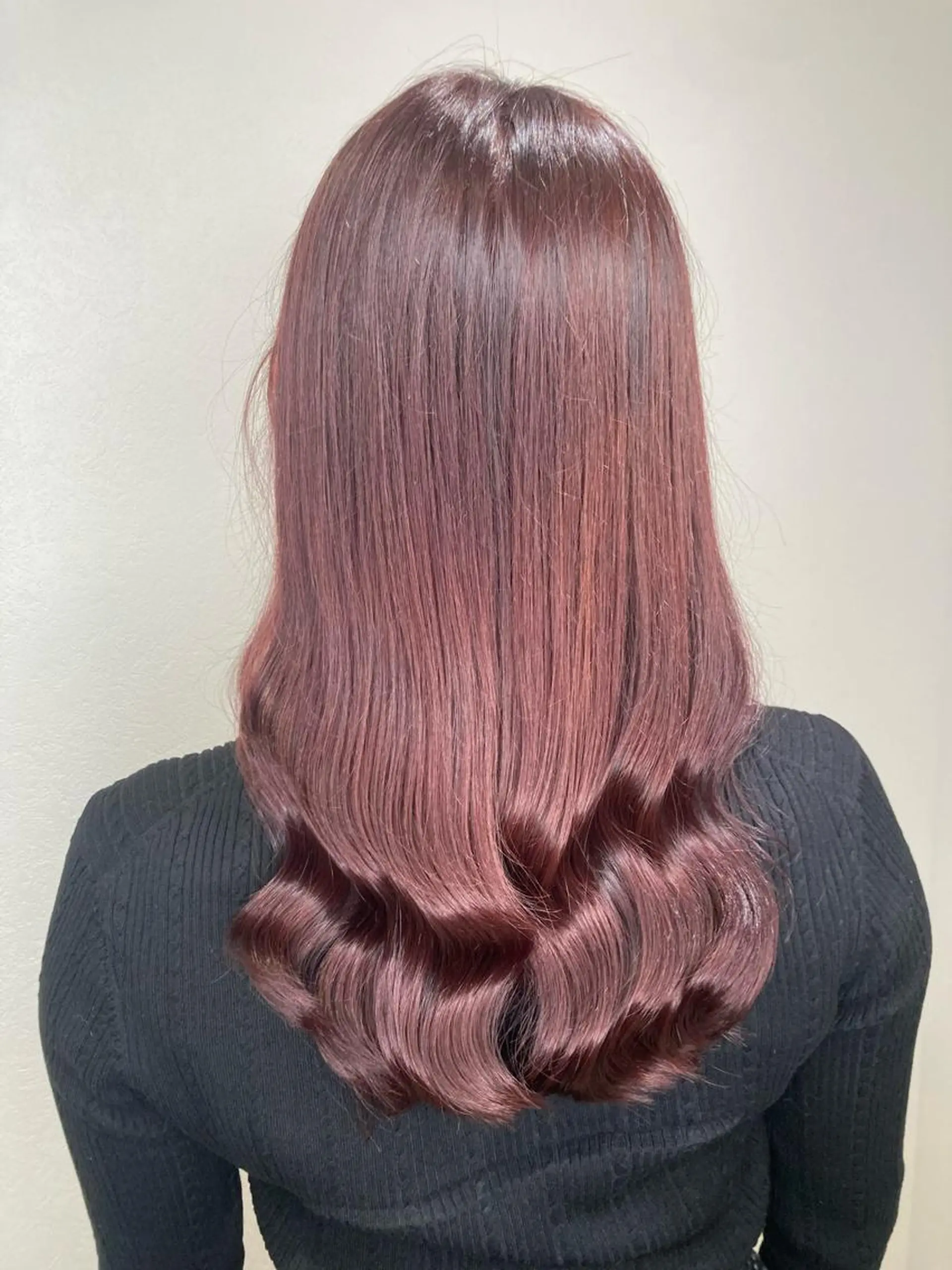 ミディアム カラー ブリーチ ブラウンカラー カシス ブリーチなしカラー ENA💗NEXT /ハイトーンエクステのヘアスタイル