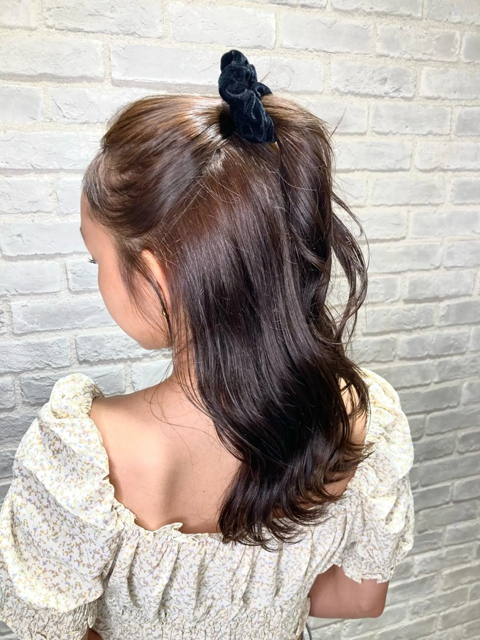 セミロング カラー 曲がる縮毛矯正 LIBER 　岩名のヘアスタイル