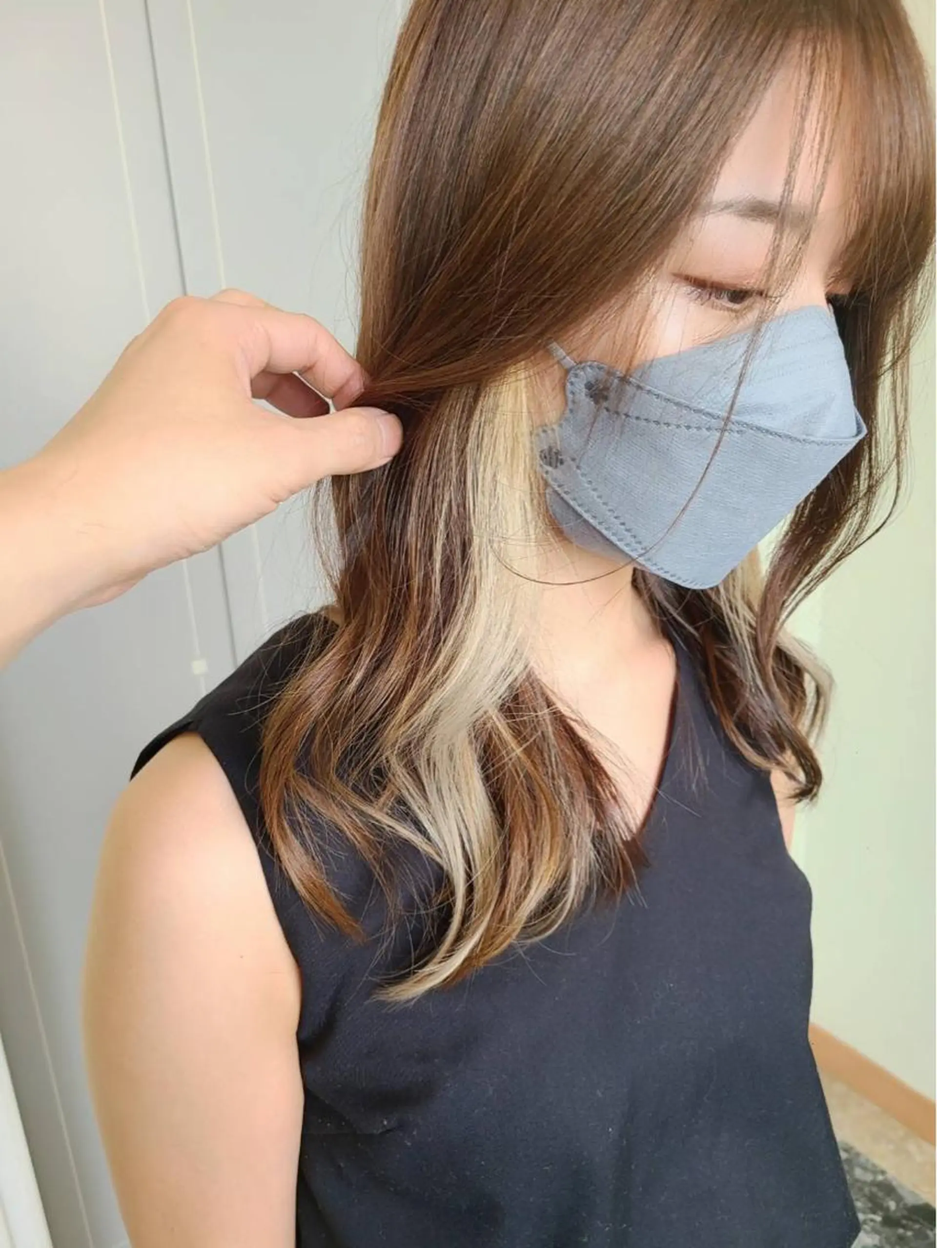 カラー ブラウンカラー ナチュラルブラウン カット ヘアカラー トリートメント NUMBER 天王寺YUYAのヘアスタイル