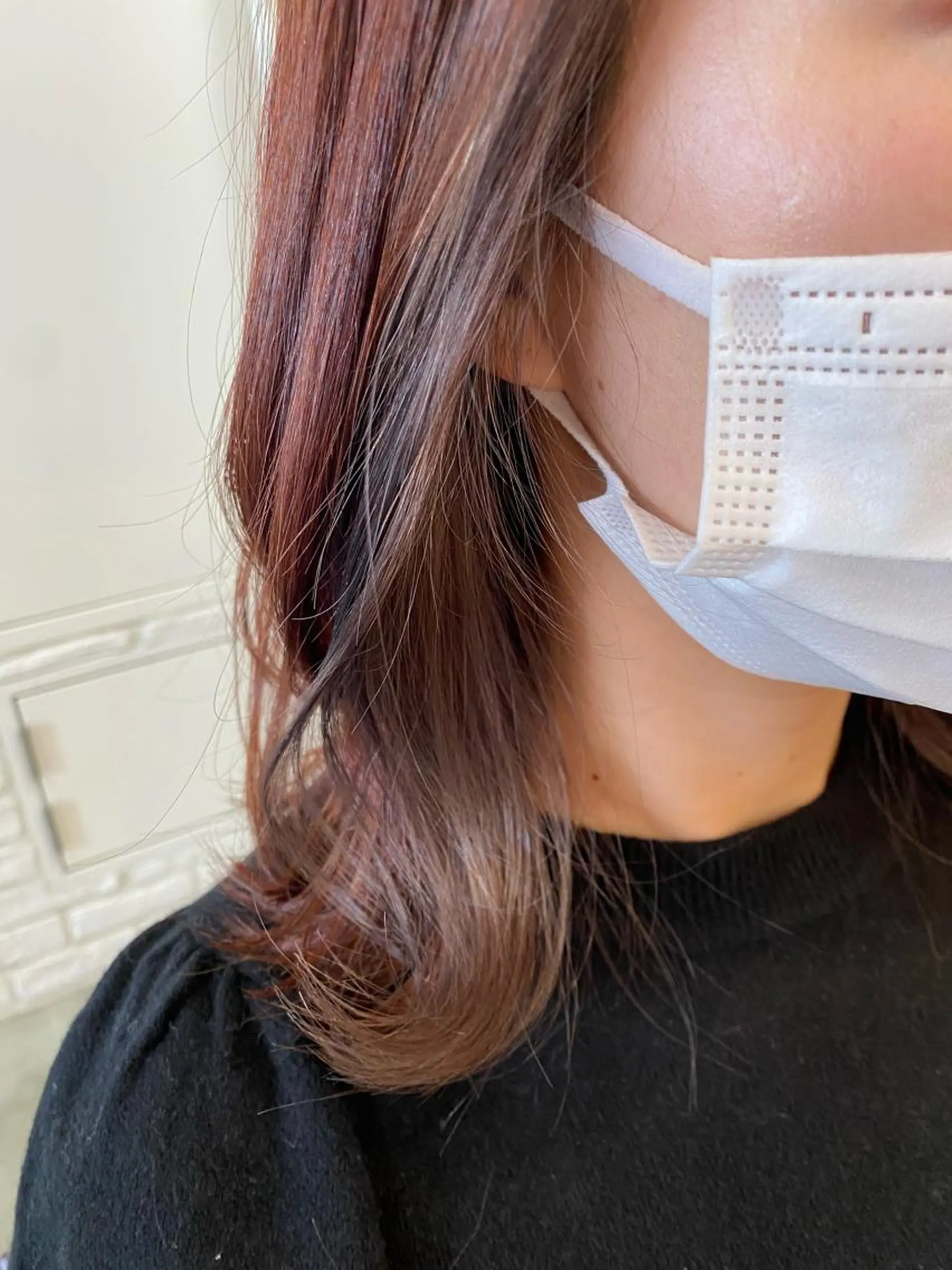 セミロング カラー ベージュカラー インナーカラー 村上 真依子のヘアスタイル