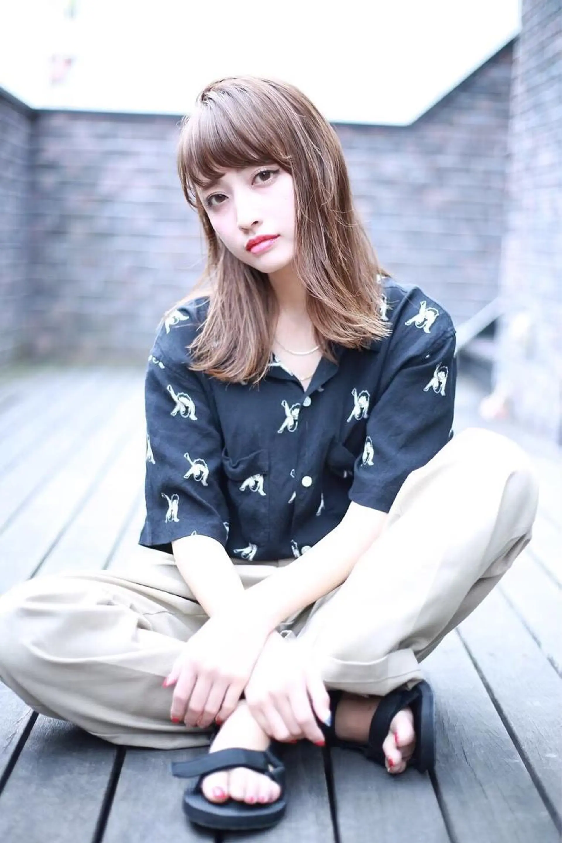 カラー ベージュカラー 透明感カラー ホワイトベージュ 🏄MUSASHI カラー/レイヤー/のヘアスタイル