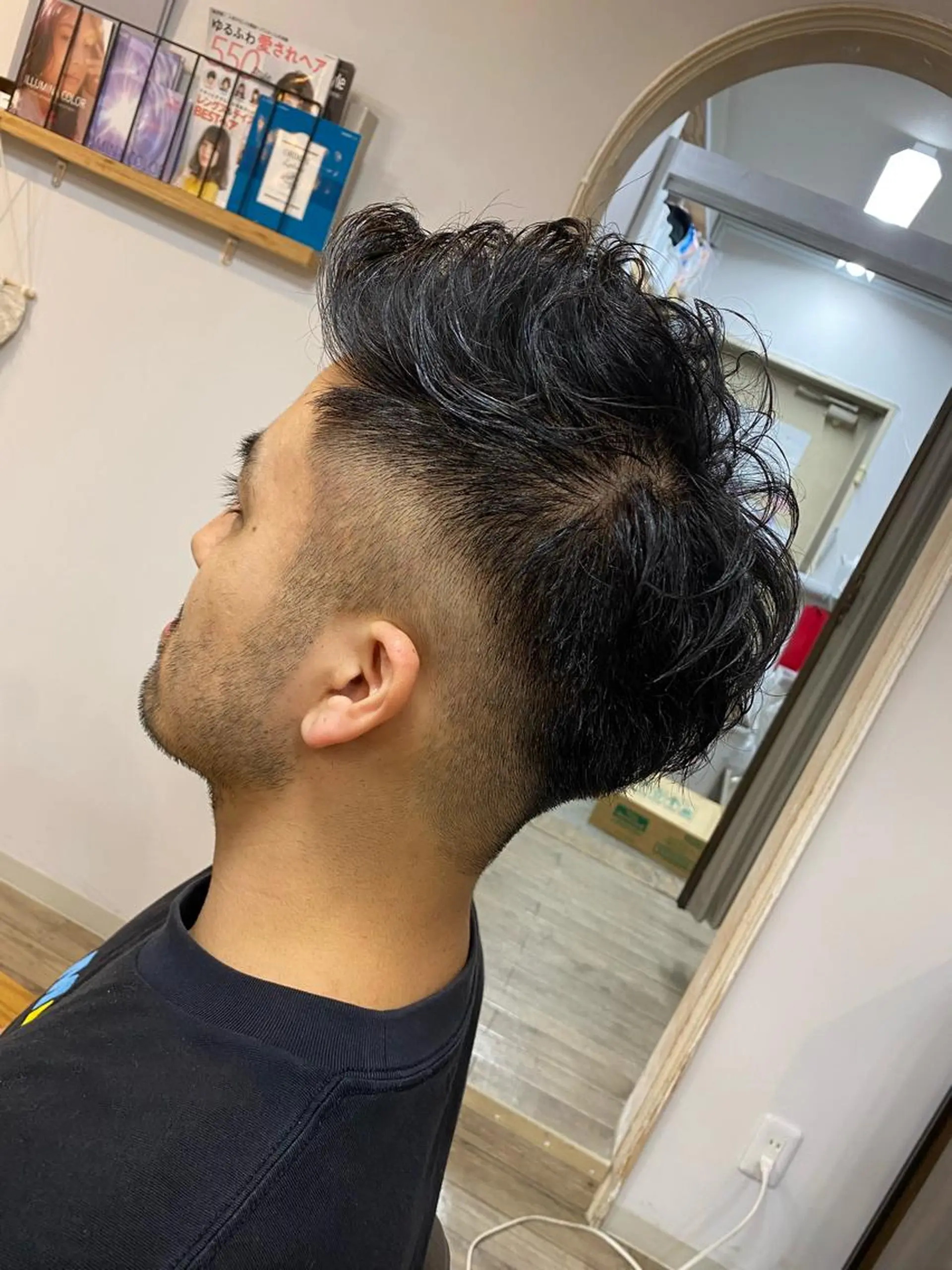 ショート パーマ メンズ フェードカット ✨ミニボブ特化✨ ✂︎Raimu✂︎のヘアスタイル