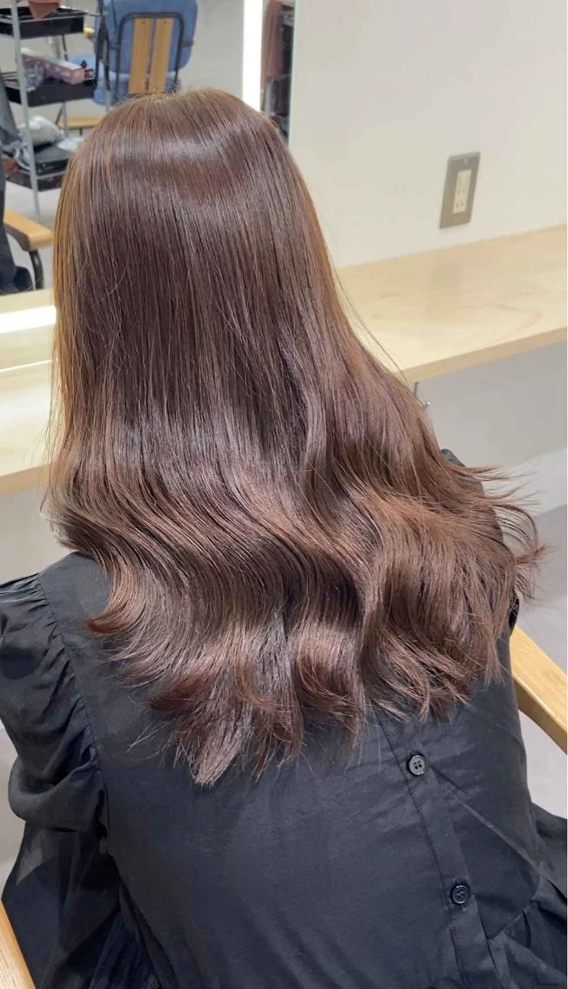 ロング カラー ブラウンカラー ピンクカラー ピンクブラウン 吉田 幸斗のヘアスタイル