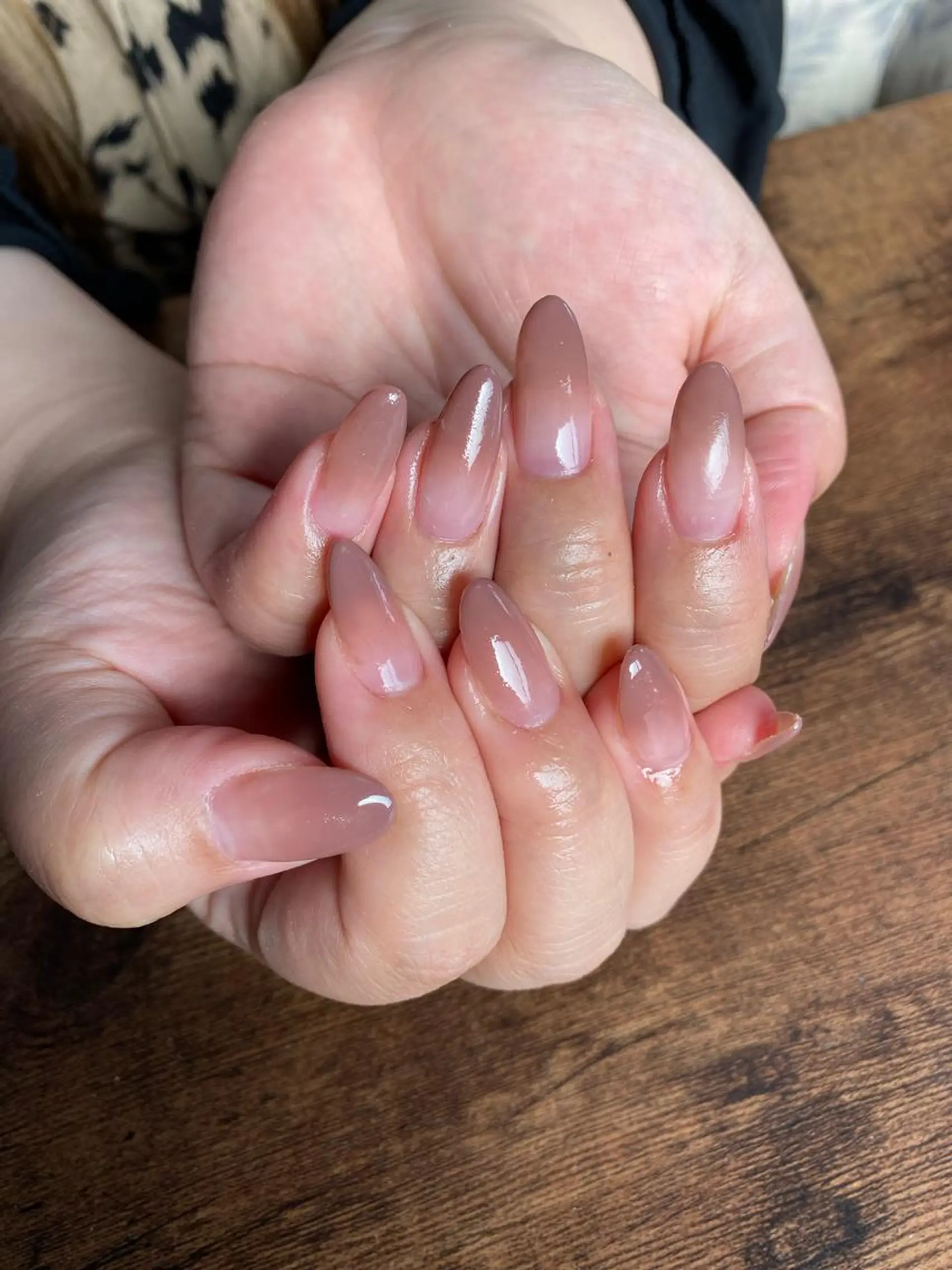 ネイル 長さ出し グラデーション ロングネイル 鹿島台ネイルサロン/ 長さだし◎のネイルデザイン