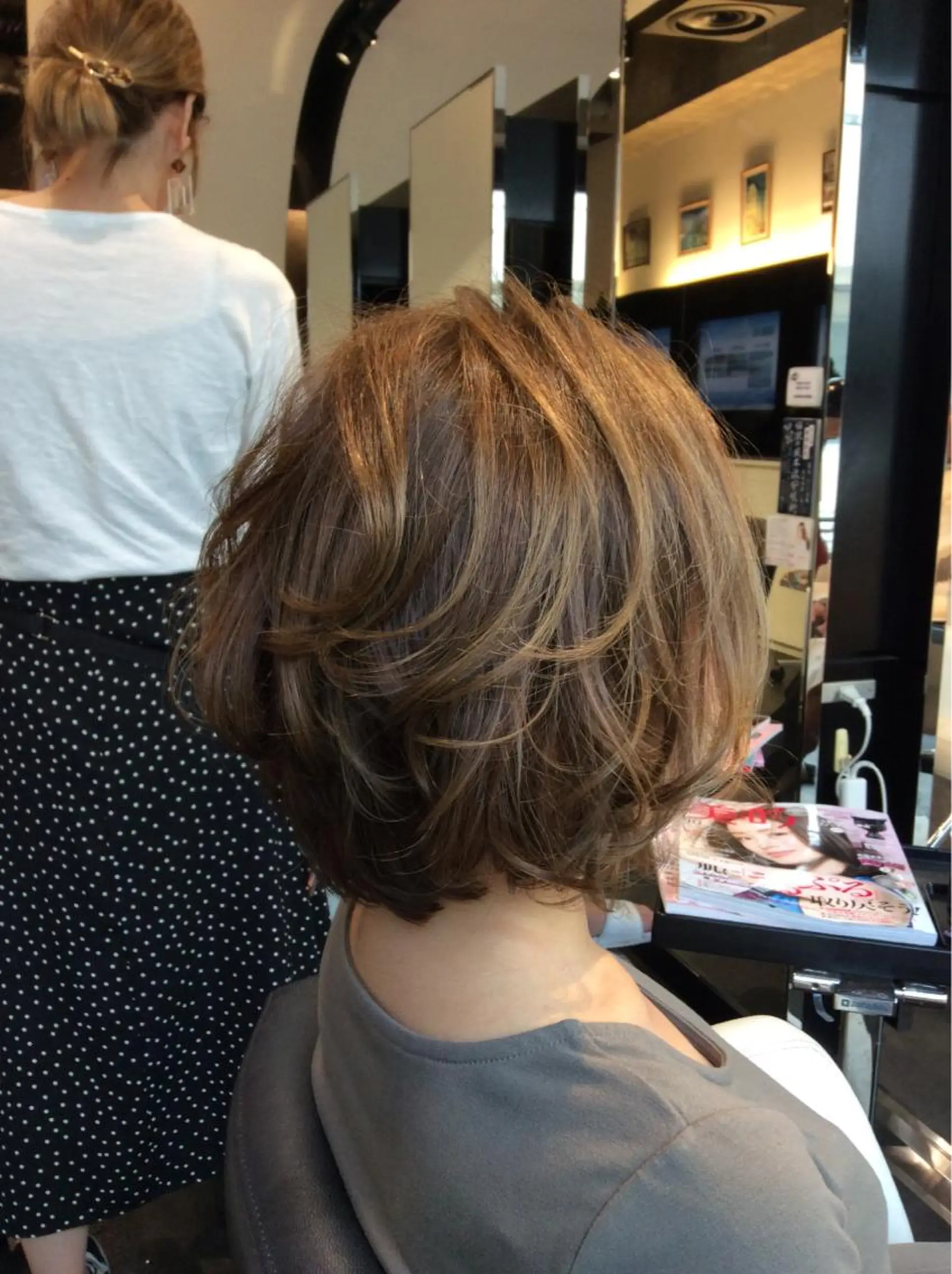 ショート カット ヘアカラー トリートメント ボブスタイル/ 透明感カラー/八幡のヘアスタイル