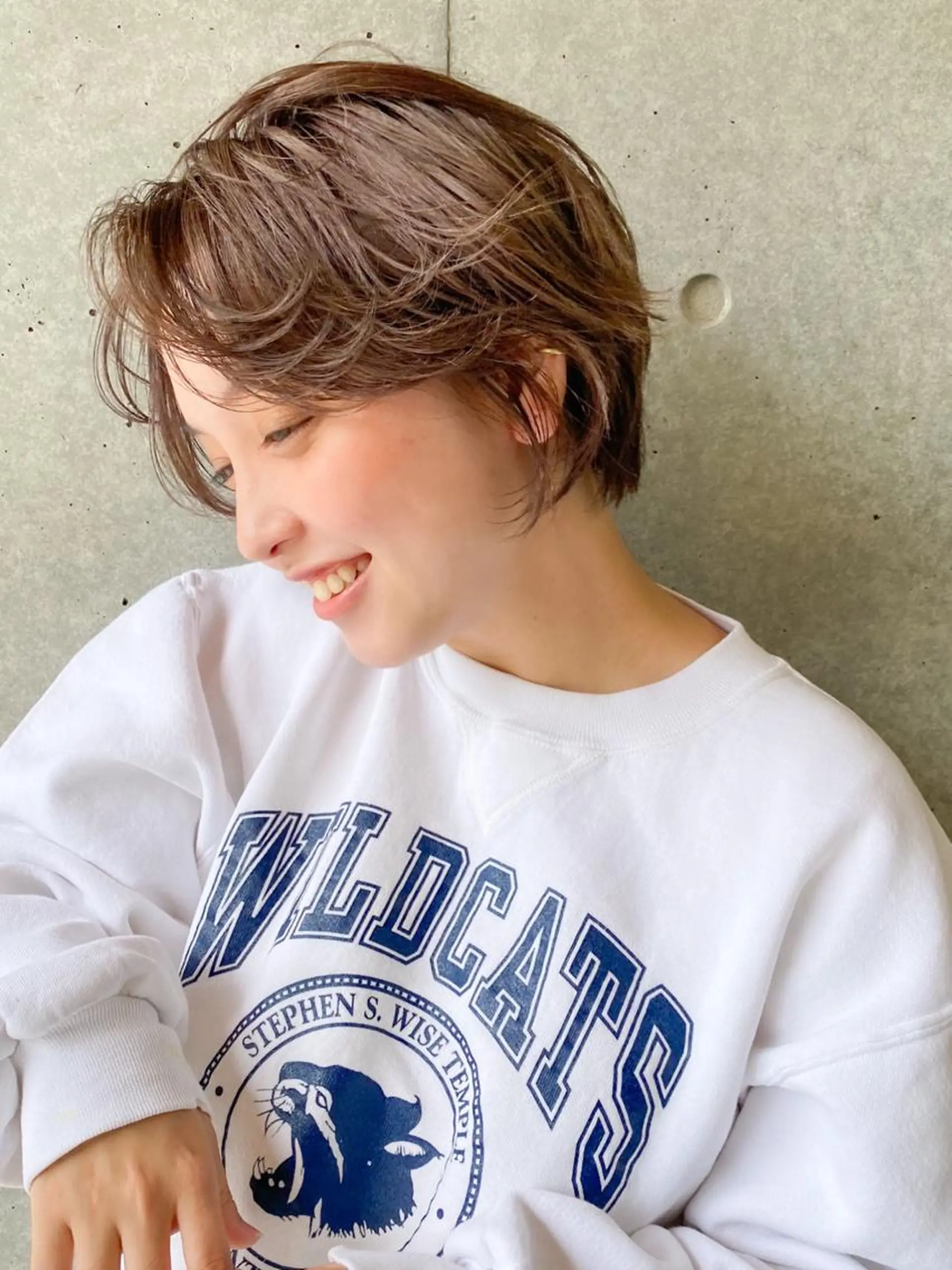 ショート カラー レイヤー暖色カラー 池袋Yamamotoのヘアスタイル