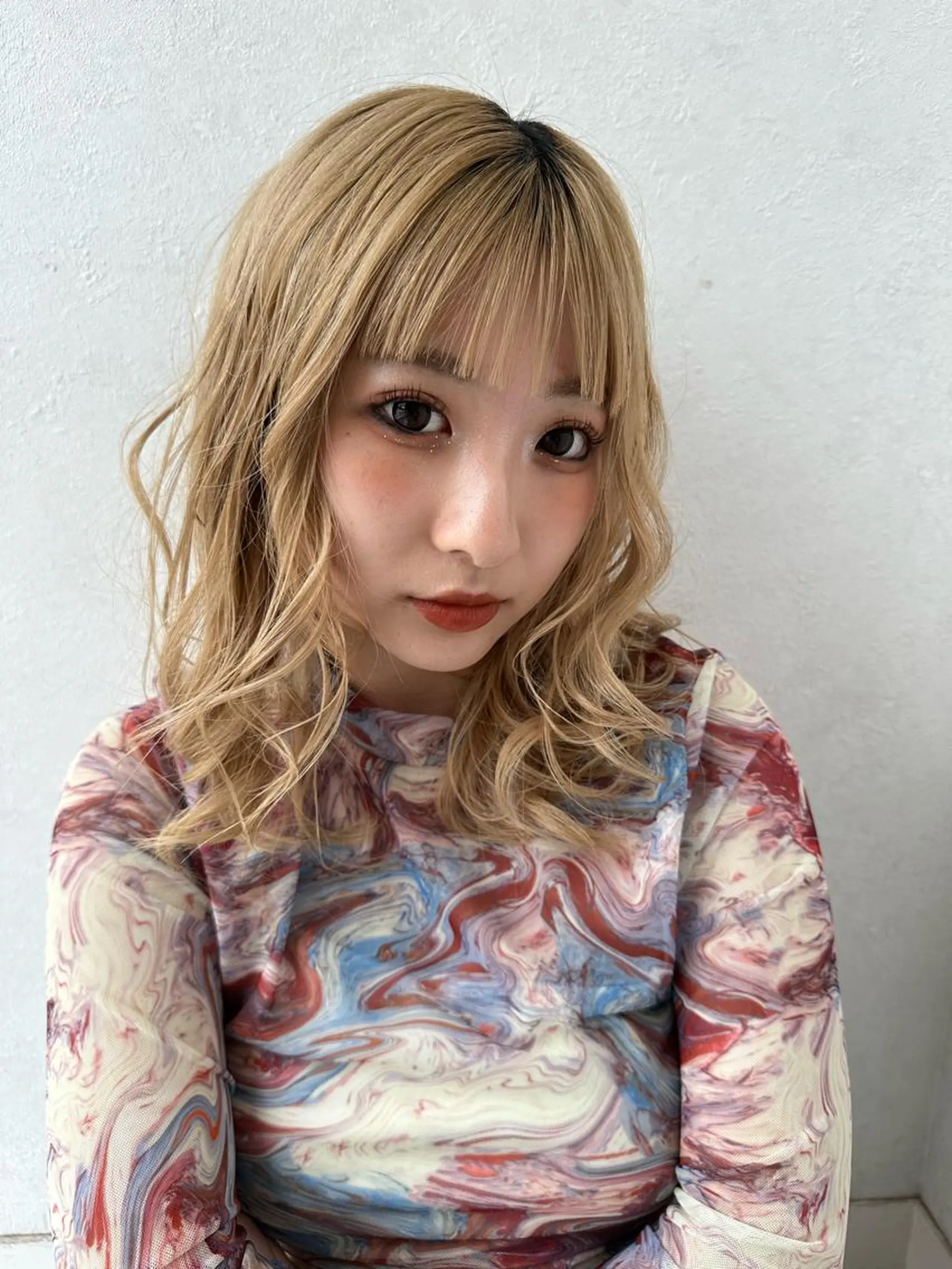 セミロング カラー ヘアアレンジ 似合わせレイヤー 海外風レイヤーmioのヘアスタイル