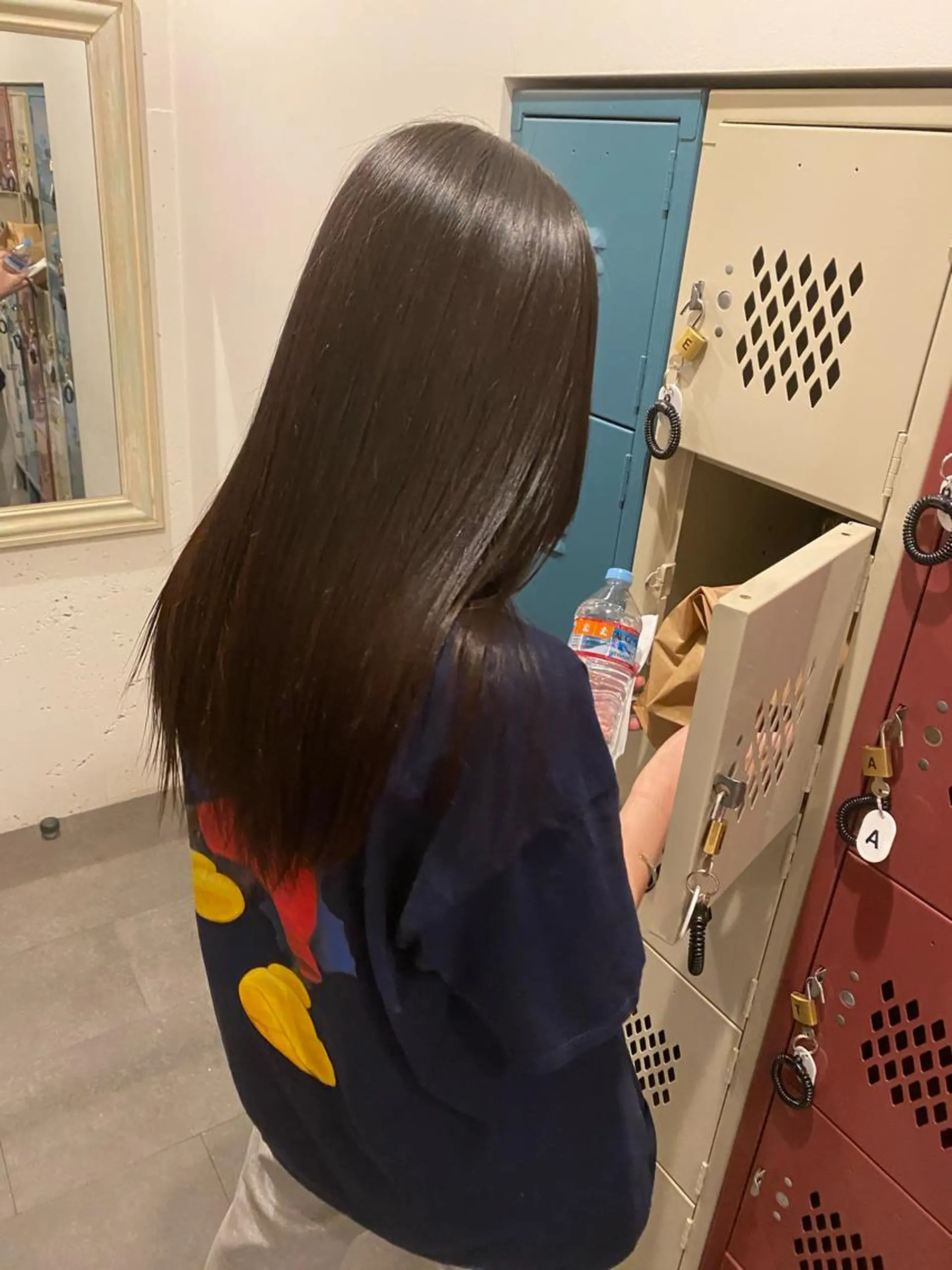 ロング 縮毛矯正 無料カットモデル 丸川英心のヘアスタイル