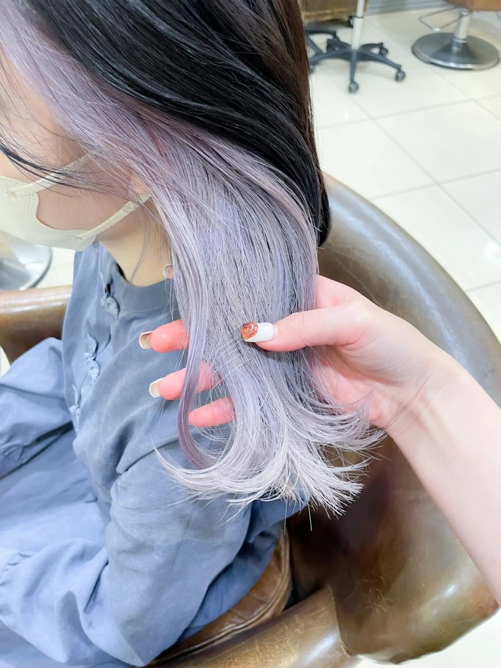 セミロング カラー インナーカラー ヘアカラー ✨カラー支持No.1 🧸ワキ カナコ🧸のヘアスタイル