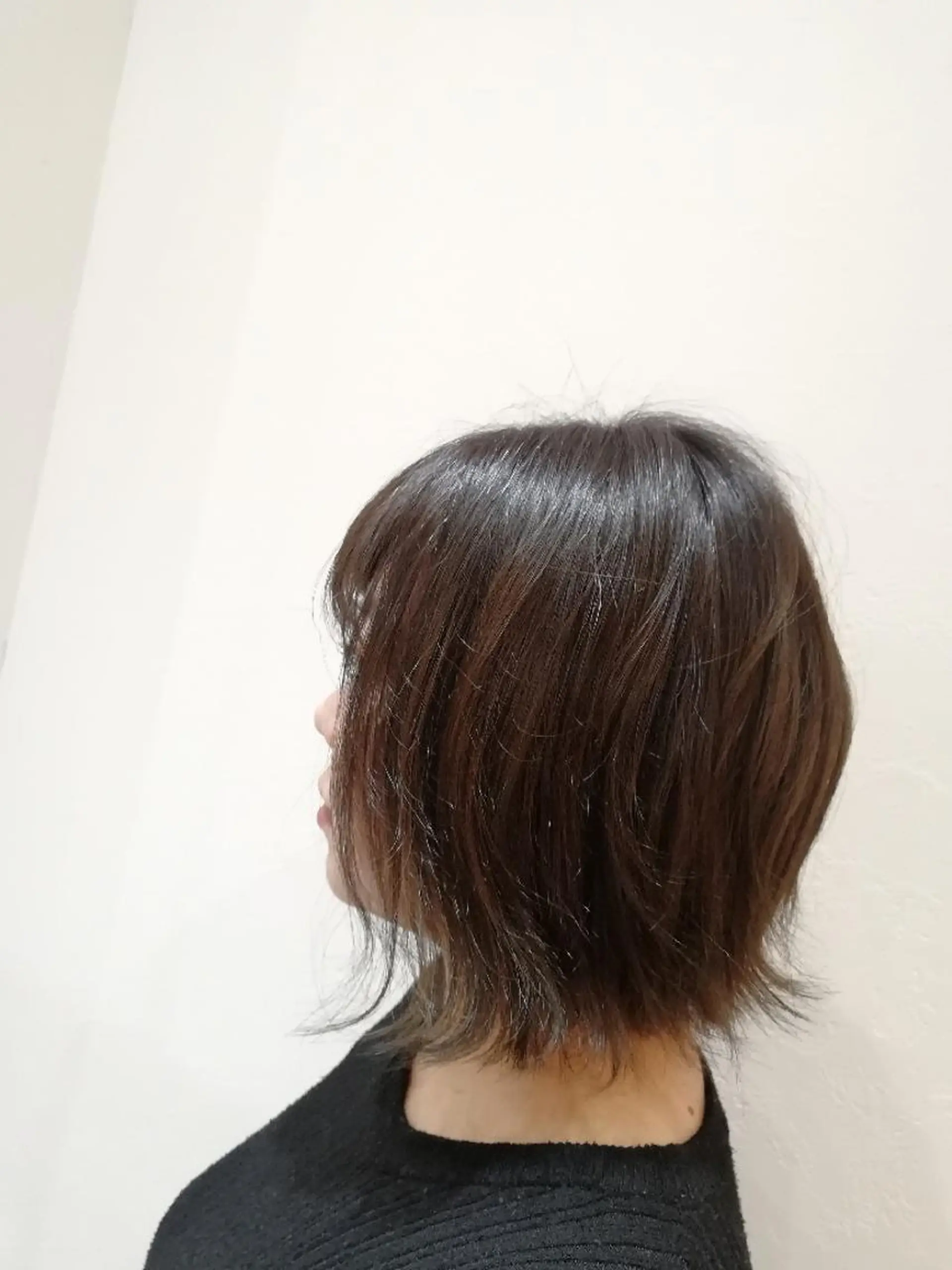 ミディアム アッシュ アッシュグレー アッシュグレージュ ボブ hair make powder 薮本のヘアスタイル