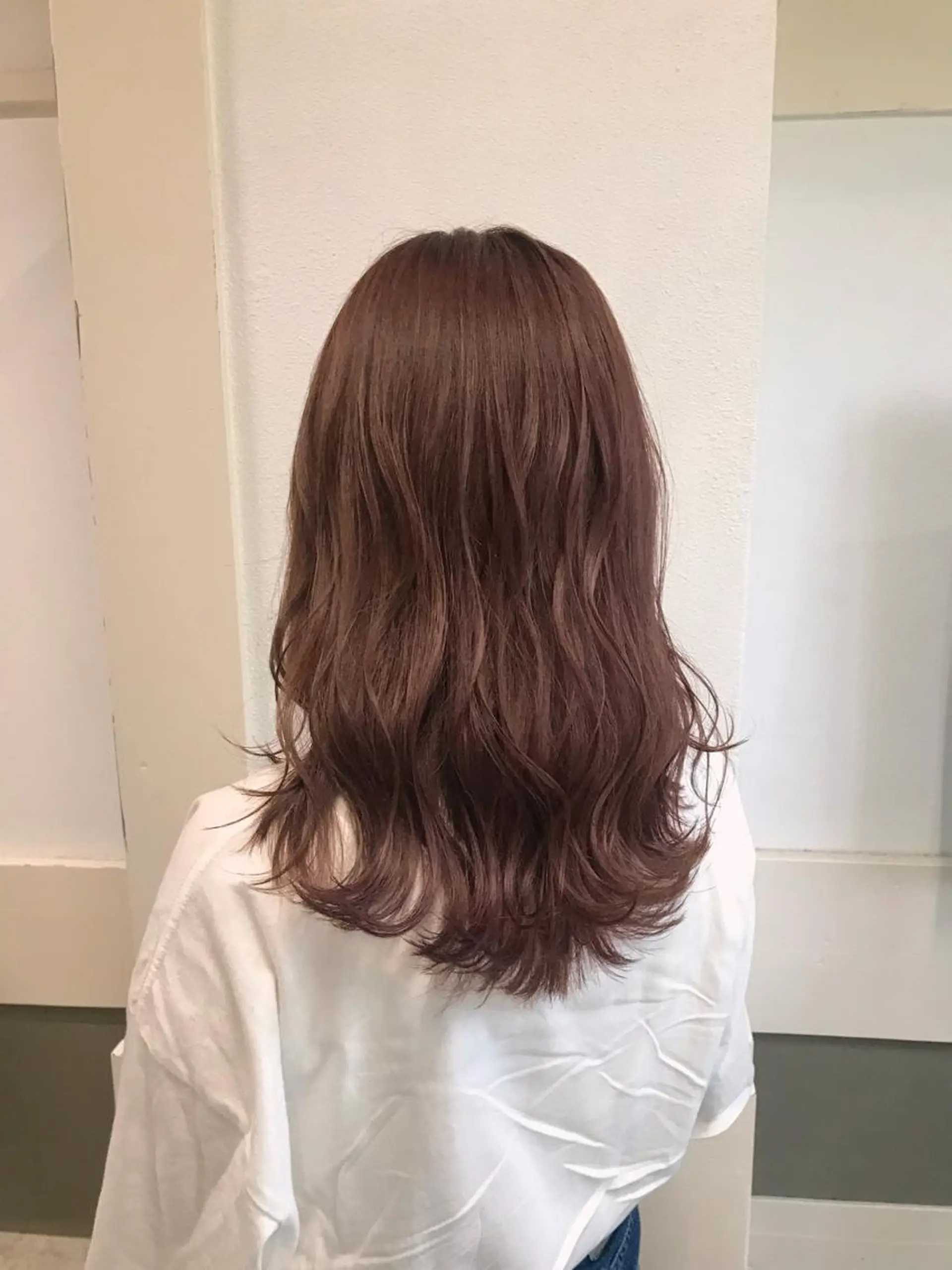 ミディアム カラー ヘアアレンジ ブラウンカラー ピンクカラー ピンクブラウン カット ヘアカラー トリートメント GiseL天神カラー 髪質改善/ブリーチのヘアスタイル