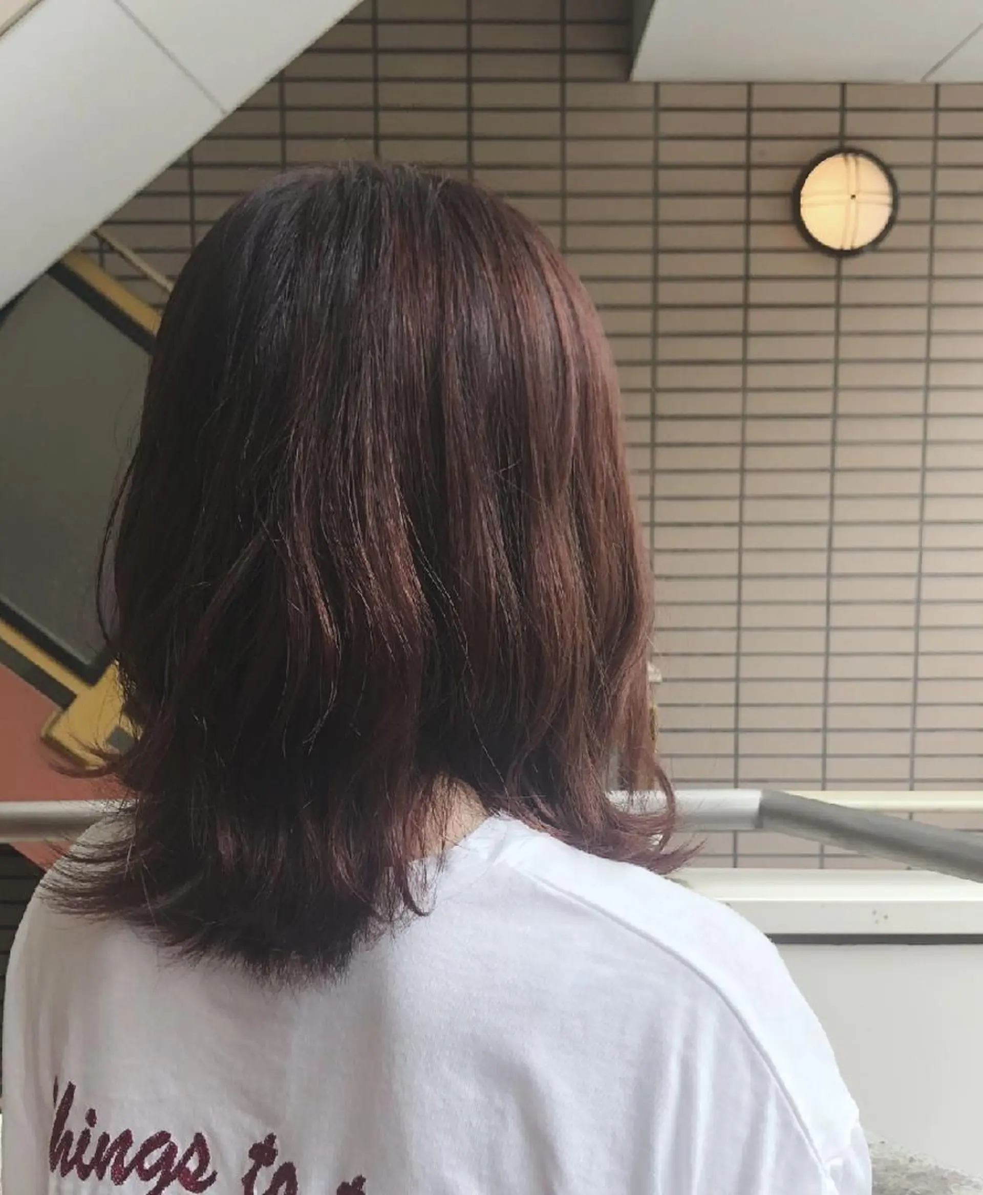 ミディアム カラー ヘアアレンジ カシス バイオレットカラー 伸ばしかけ カット ヘアカラー トリートメント EMANON大宮 ANNEX所属・Joshua / 素髪改善のヘアスタイル