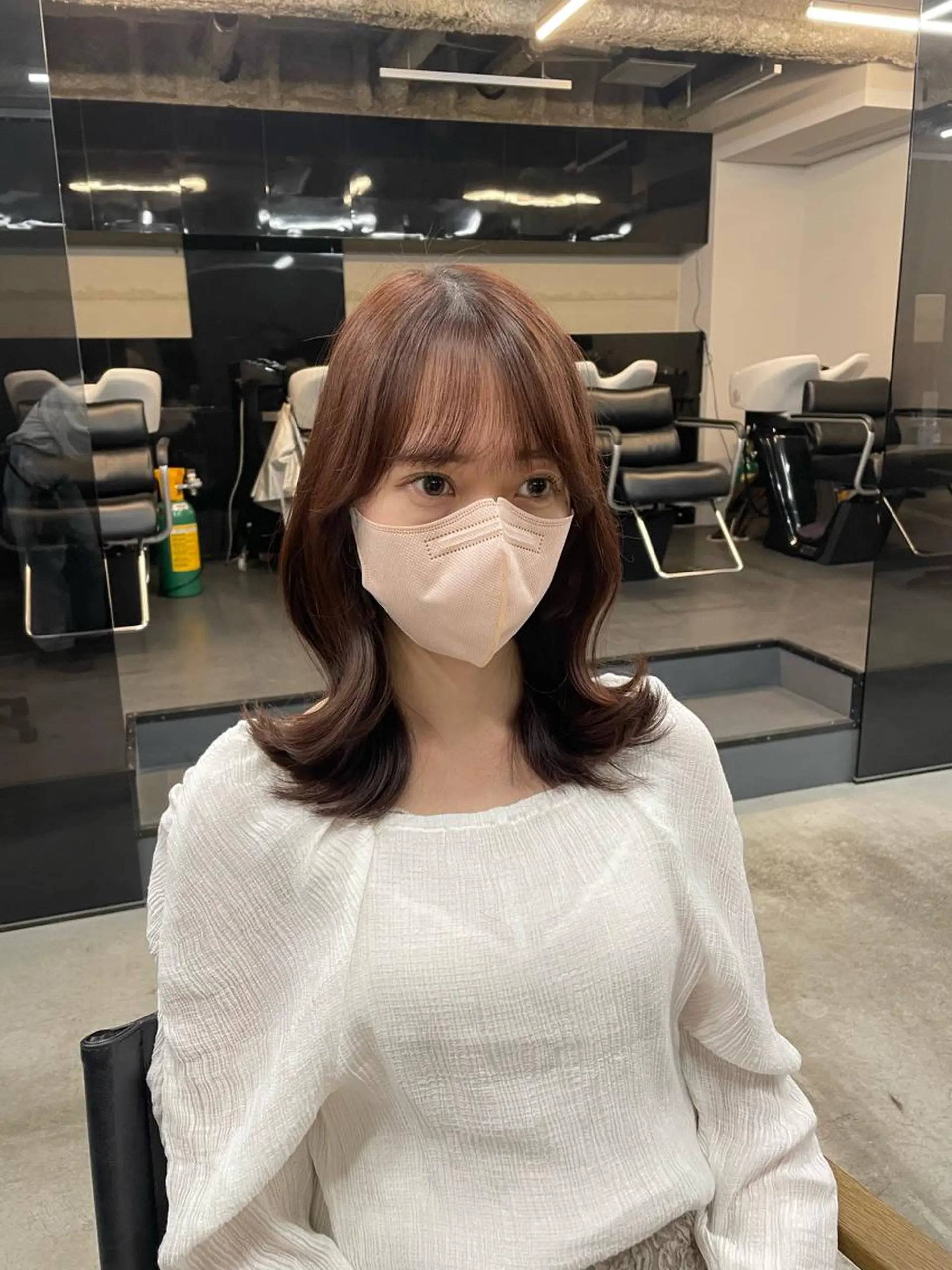 ミディアム 伊藤 莉奈　韓国ヘアのヘアスタイル