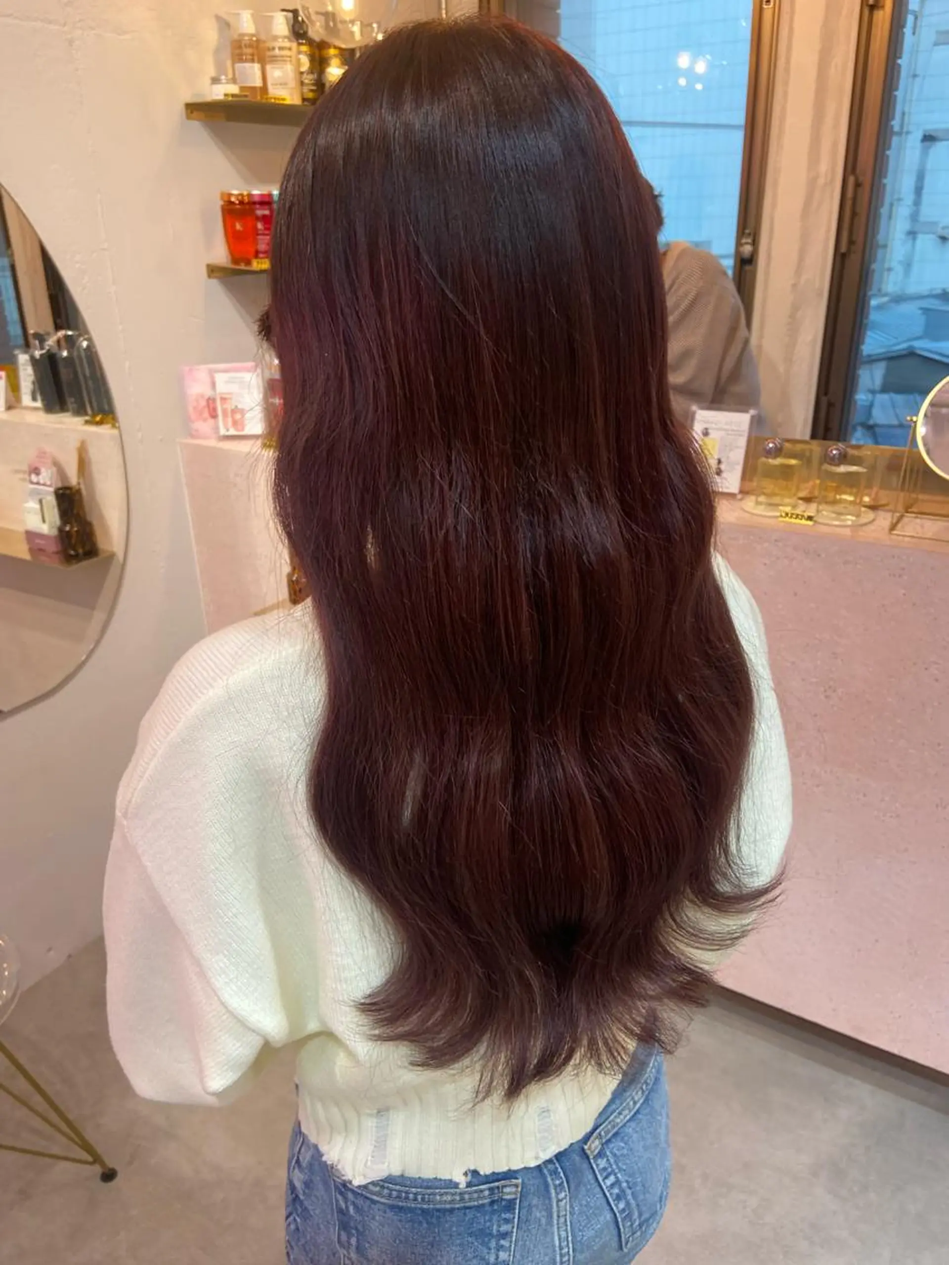 ロング シールエクステ エクステ ハイライト 髪質改善 韓国風ヘア 新宿/韓国ヘア 中明度カラー/かやのヘアスタイル