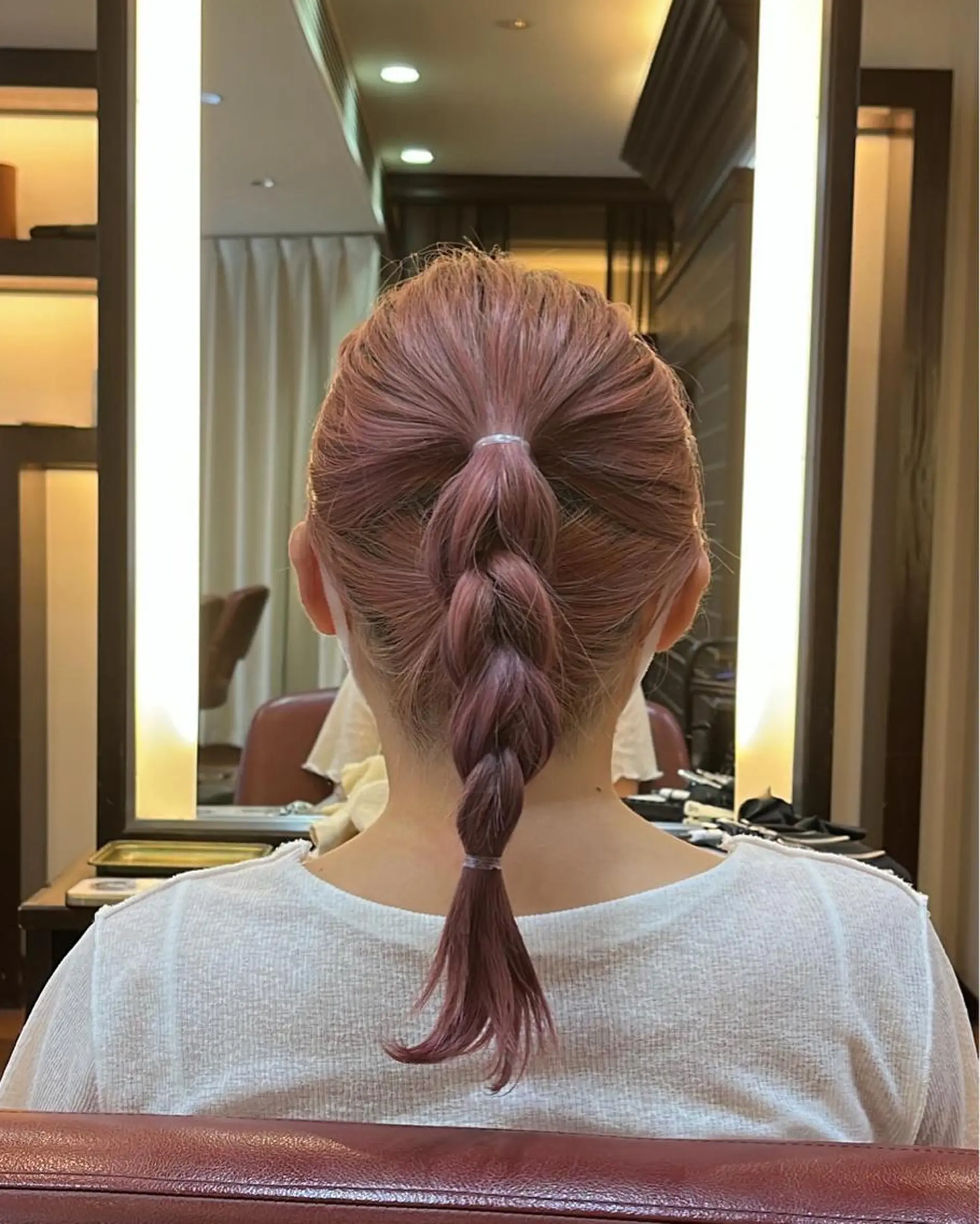 セミロング ヘアアレンジ 韓国好き🇰🇷 美容師MIKUのヘアスタイル