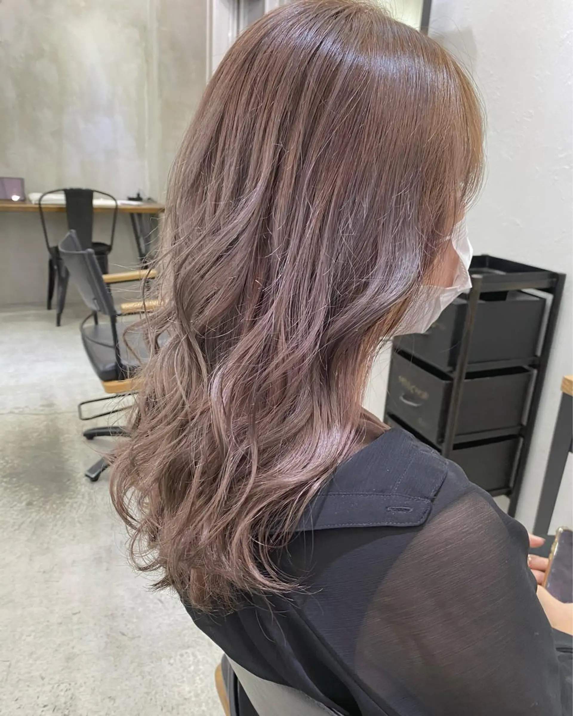 セミロング カラー ヘアアレンジ ブリーチダブルカラー ハイライト/山本喜熙のヘアスタイル