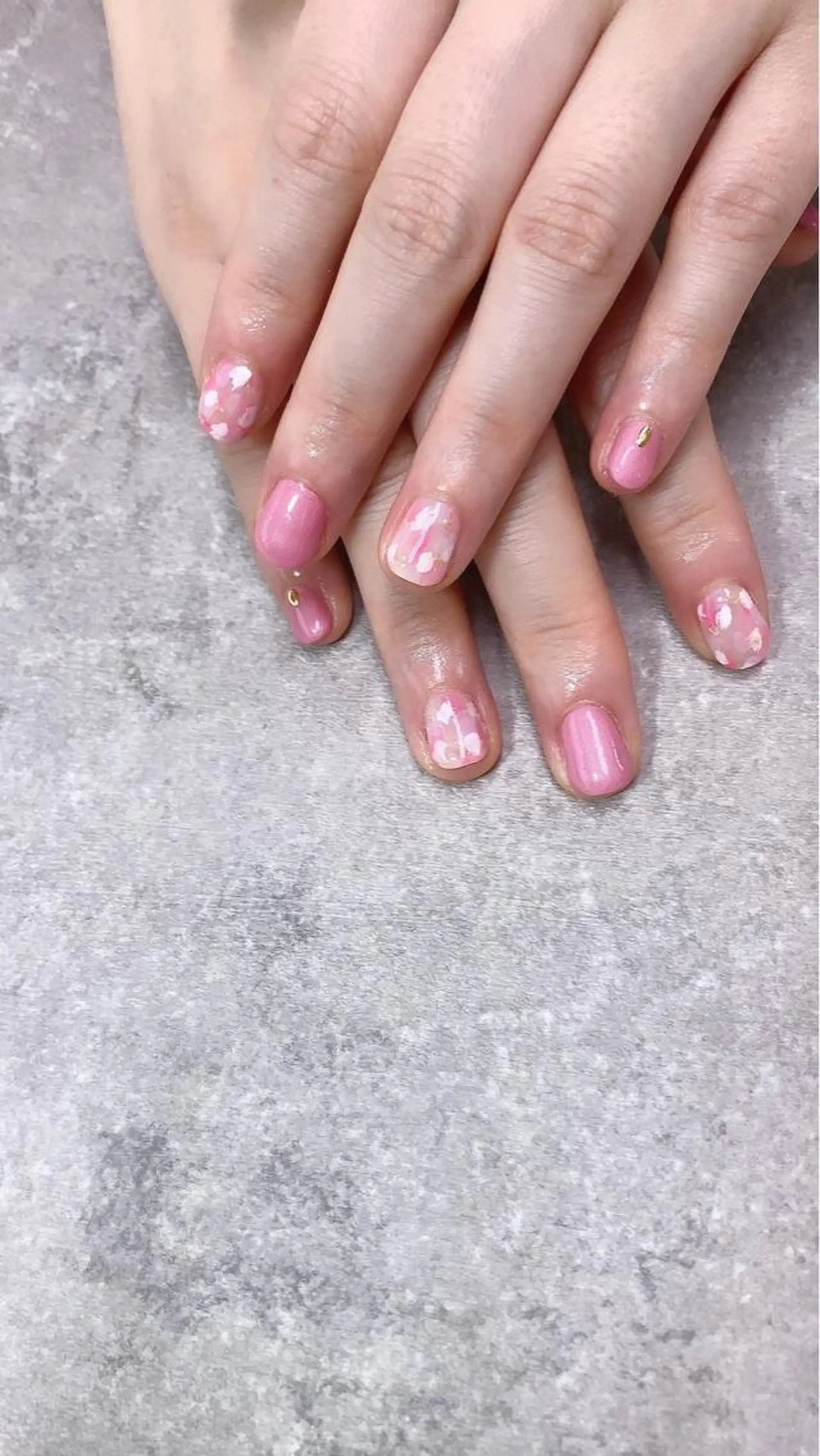 ネイル ニュアンスネイル ピンク ハンドネイル FASTNAIL PLUS 新宿店のネイルデザイン