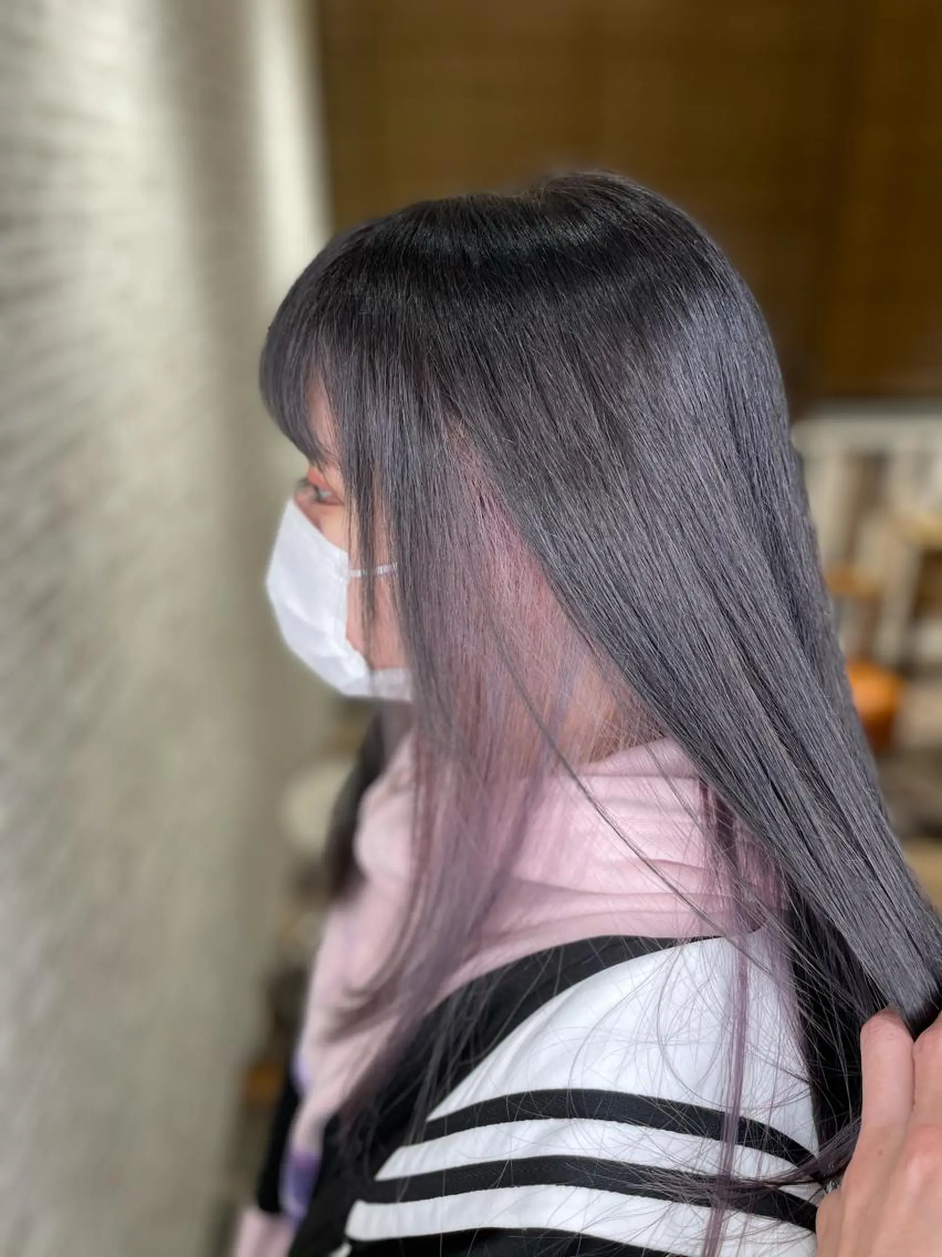 ミディアム カラー 平田 怜のヘアスタイル