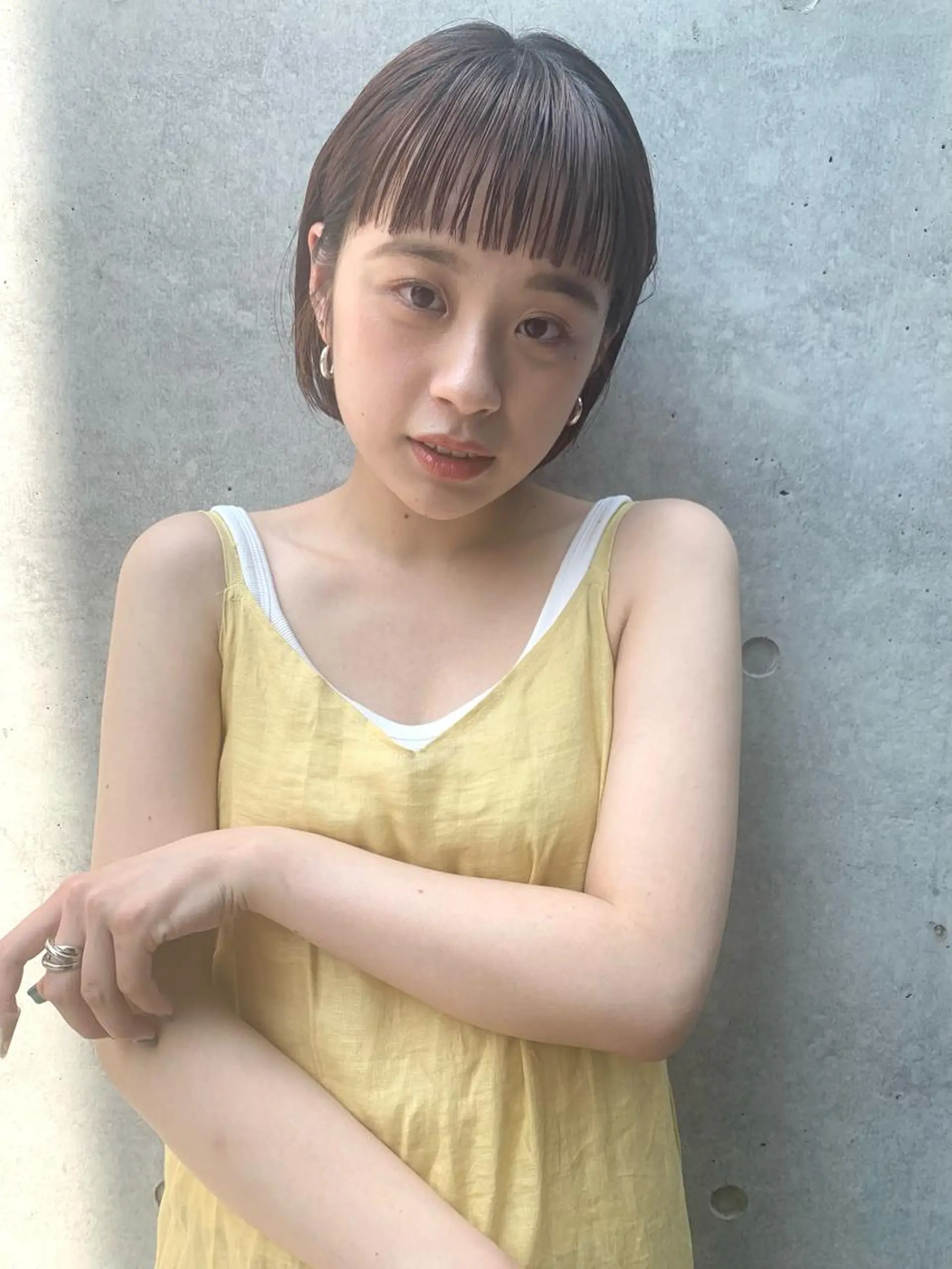 ミディアム カット ヘアカラー トリートメント 川本 裕🌿のヘアスタイル