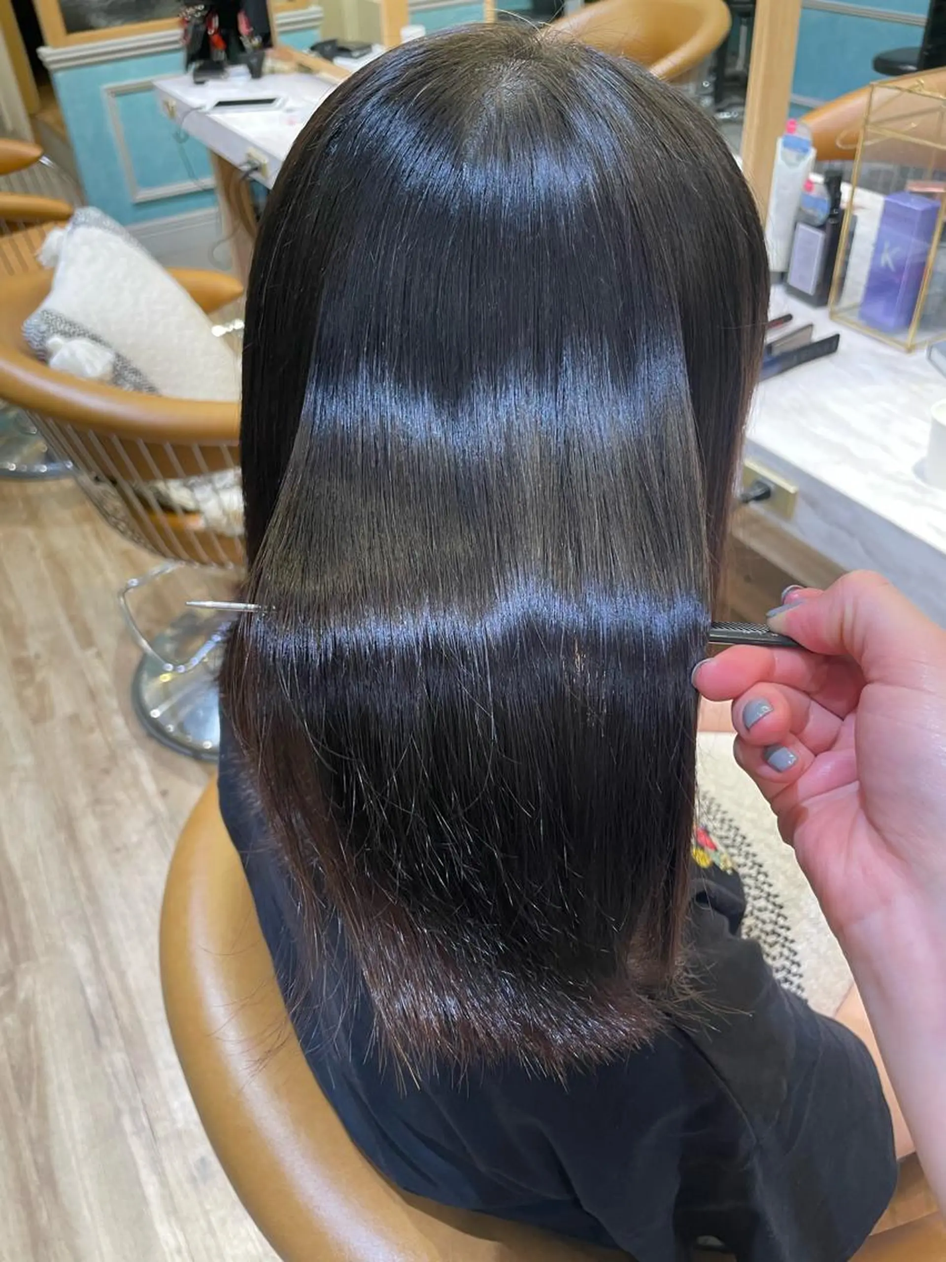 ミディアム 縮毛矯正 トリートメント 🐥ボブ/レイヤー 髪質改善/halcaのヘアスタイル