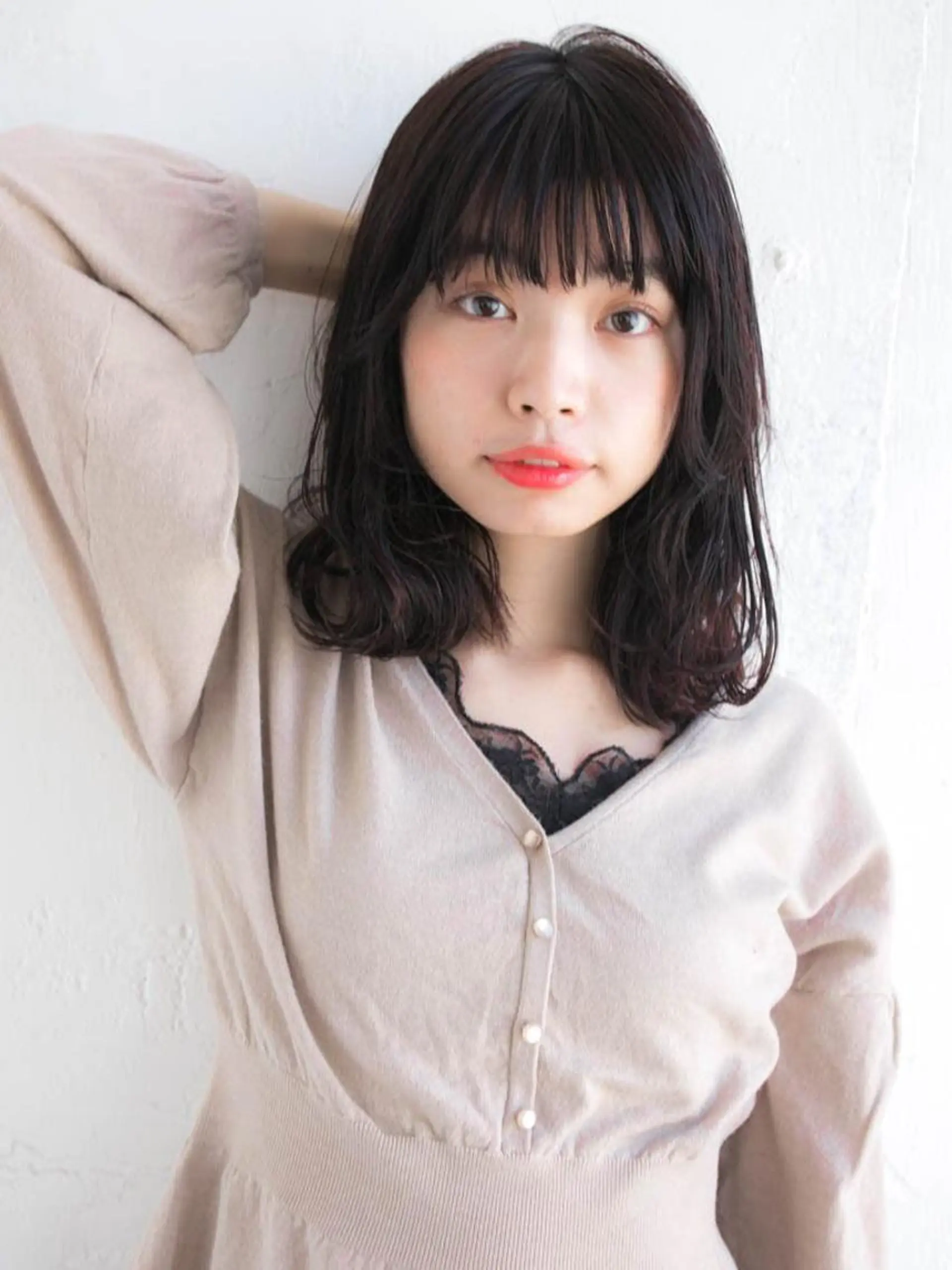ミディアム カラー パーマ ヘアアレンジ 髪質改善🩵縮毛矯正 代々木/木下のヘアスタイル