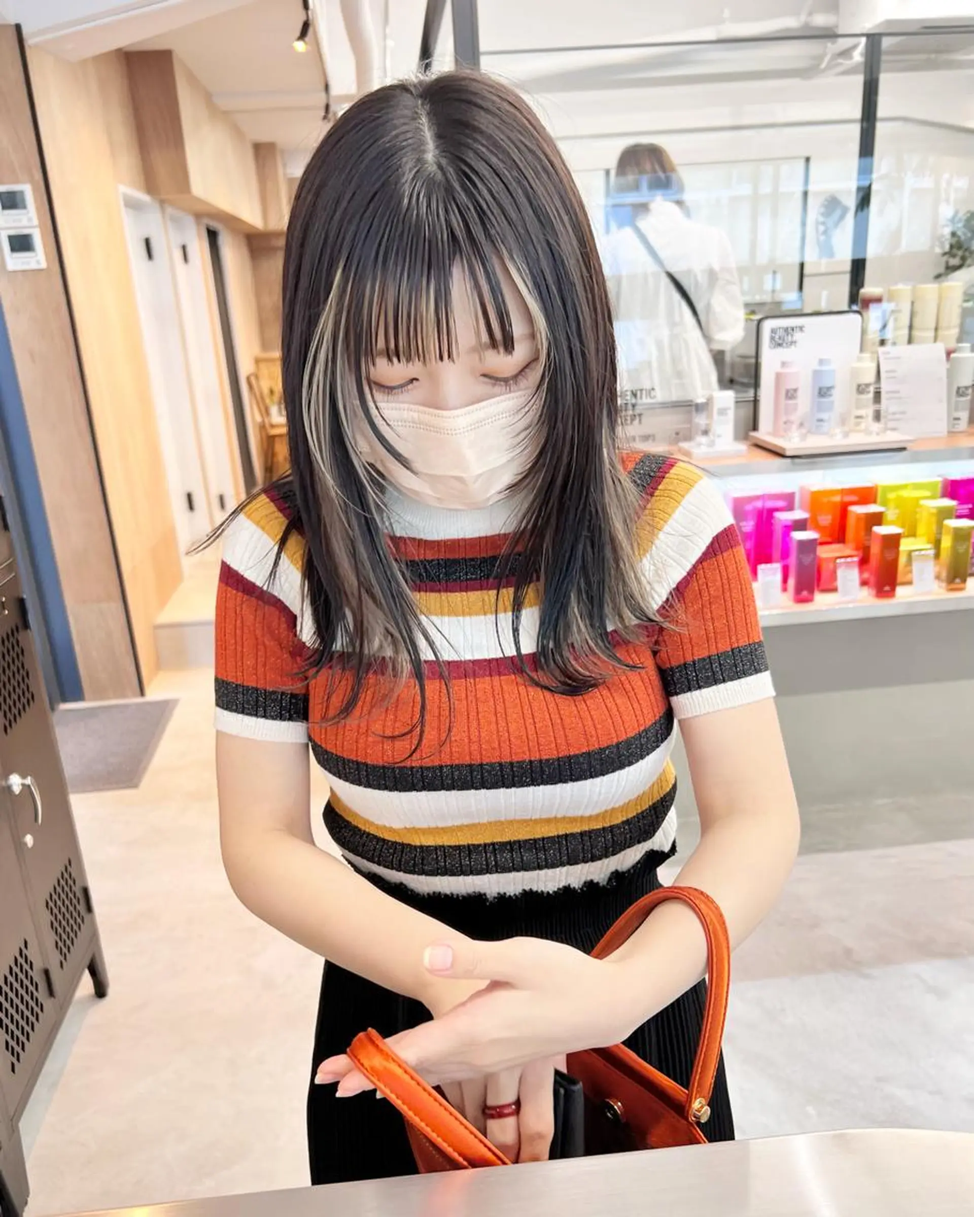 セミロング カラー 顔周りカット カット ヘアカラー トリートメント 樫原裕二/レイヤー カット/透明感カラーのヘアスタイル