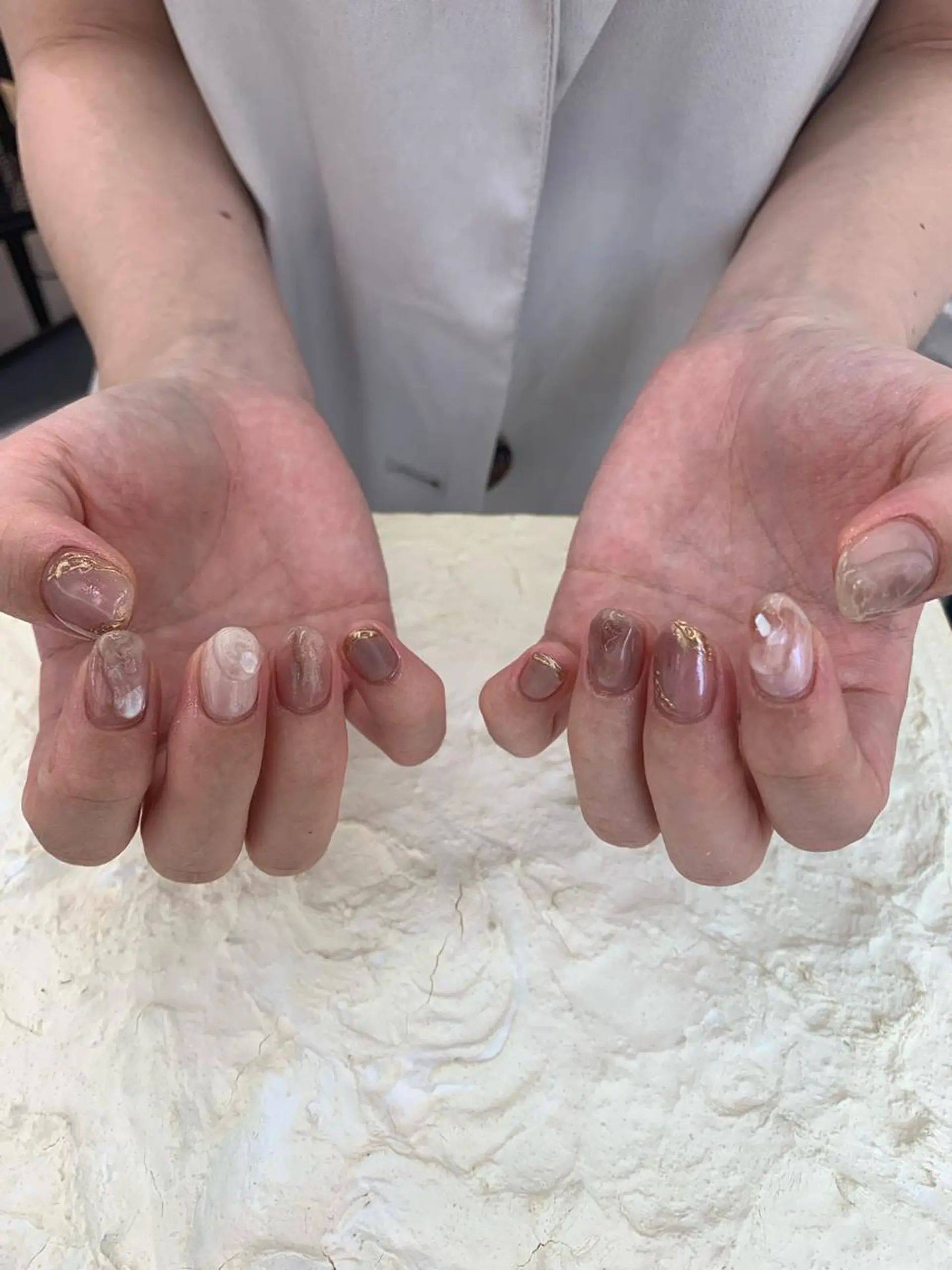 ネイル ニュアンスネイル ピンク マキノ ユイのネイルデザイン