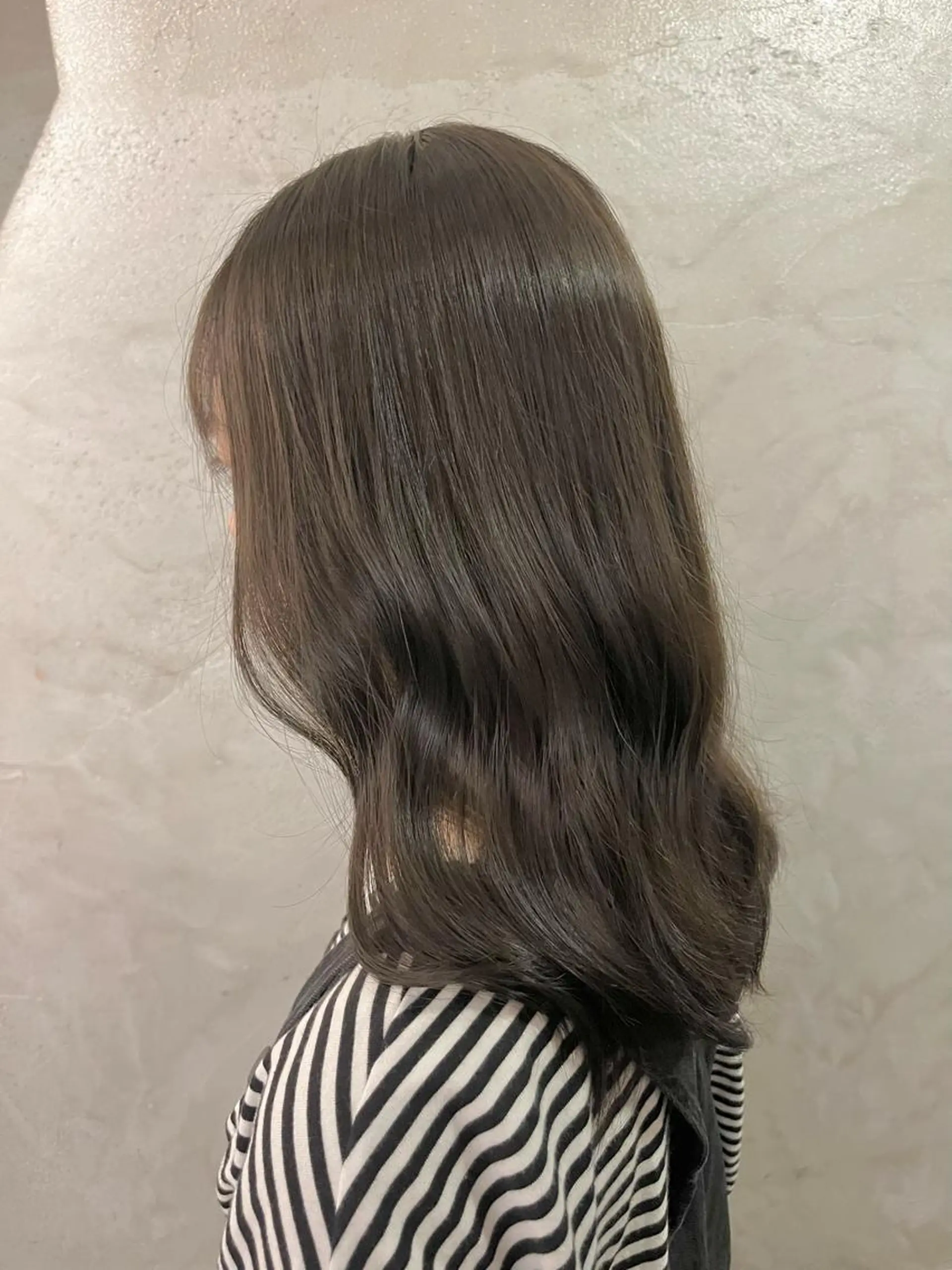 セミロング カラー アッシュ ベージュカラー ヘアカラー 透明感カラー/ ブリーチ無し/RYOのヘアスタイル