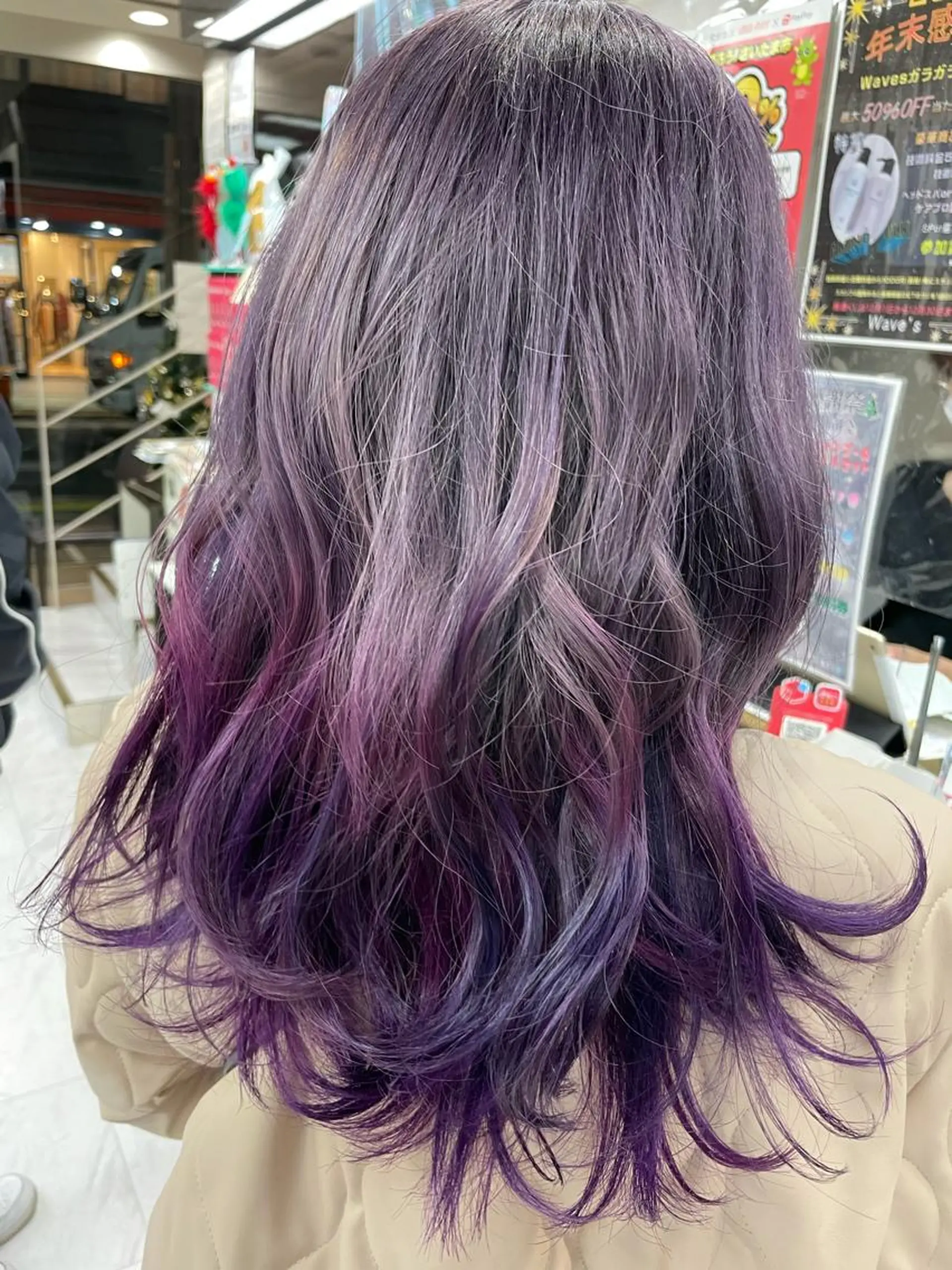 ロング カラー パープルカラー ♡Eleanor大宮 aya♡のヘアスタイル