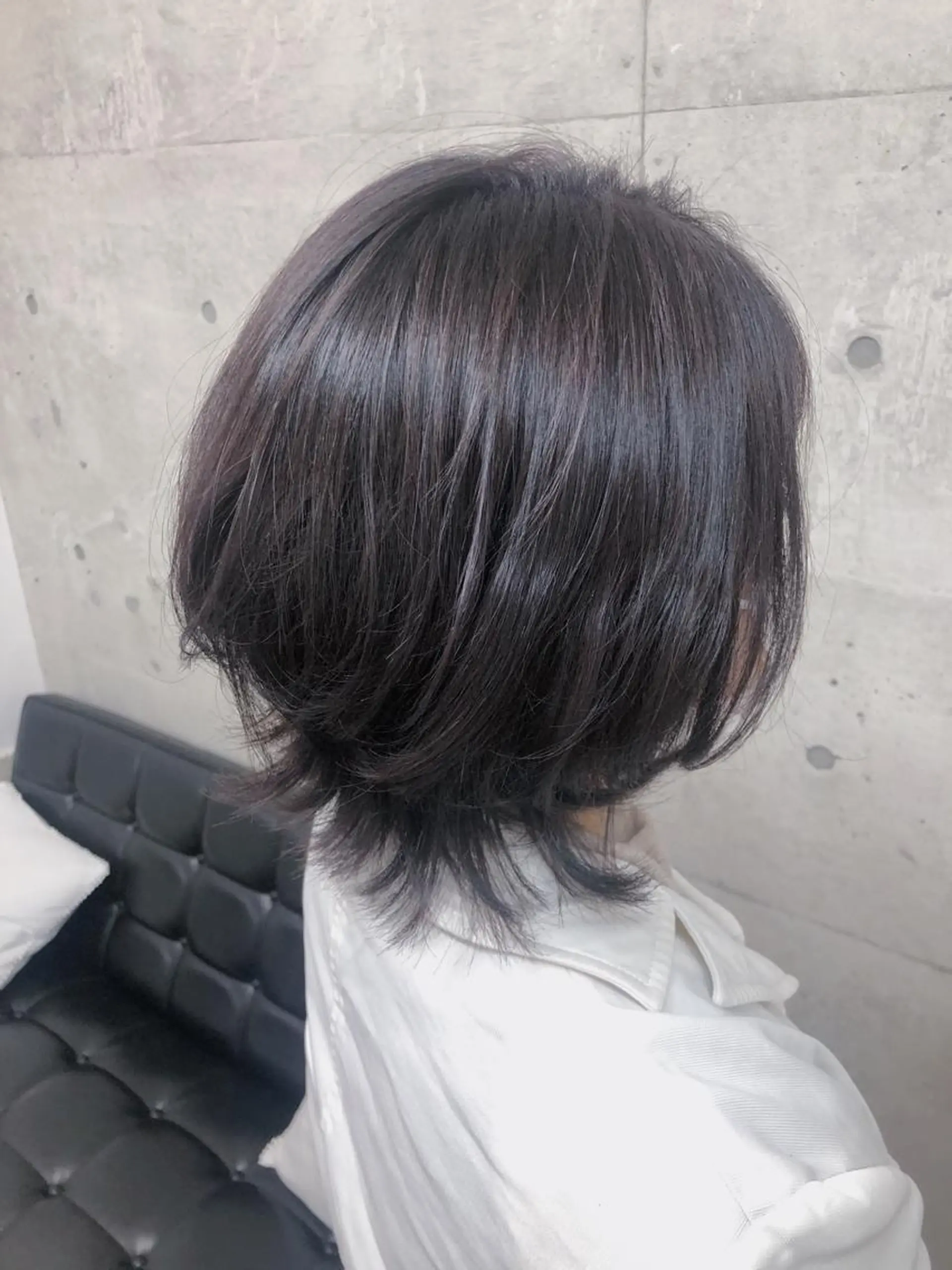 ミディアム カラー ミディアムレイヤー グレージュ レイヤーカット MeL 横浜/ ＭＩＨＯのヘアスタイル