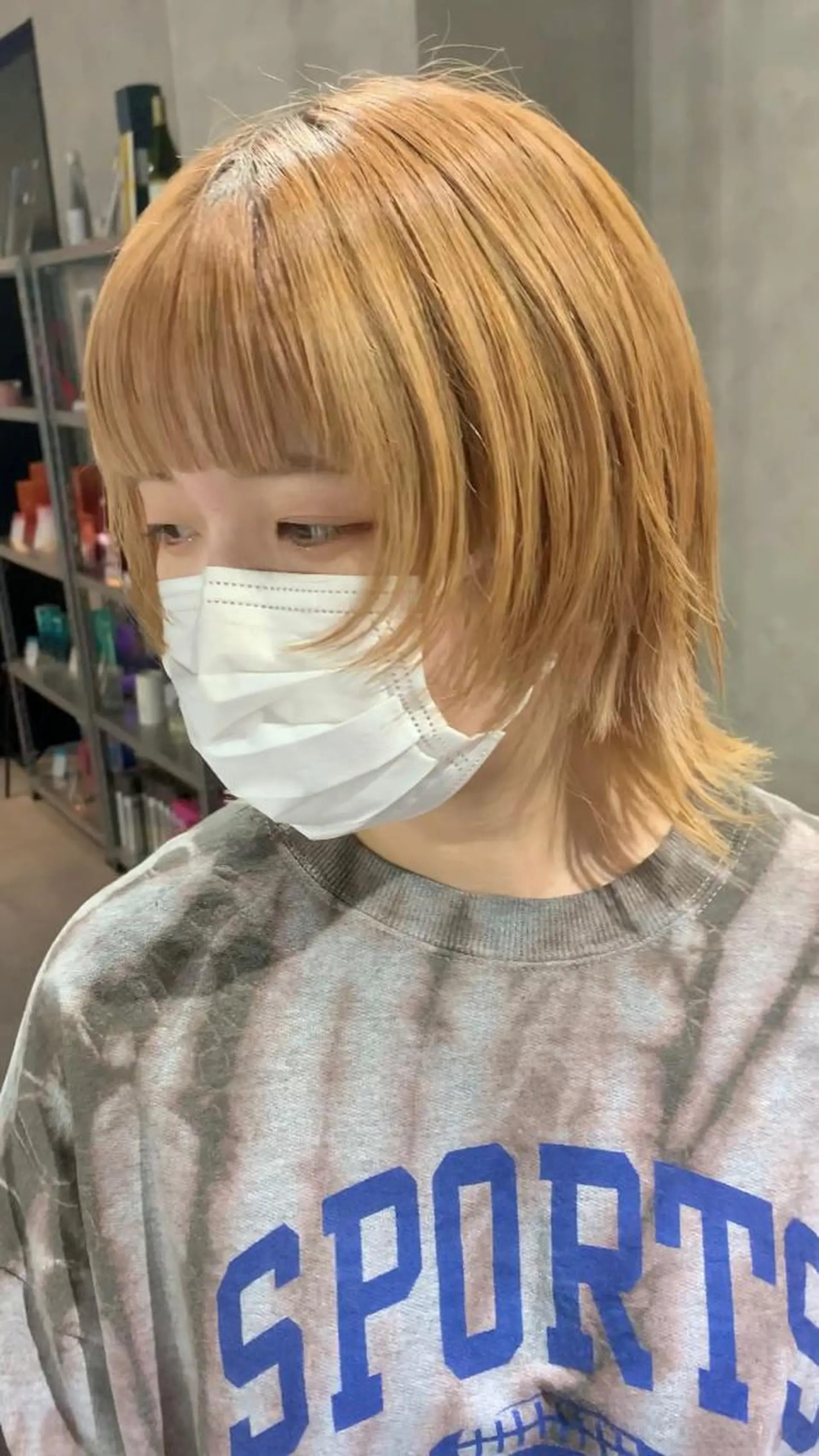 ミディアム ウルフカット カット B E C H I C O〔べち子〕のヘアスタイル