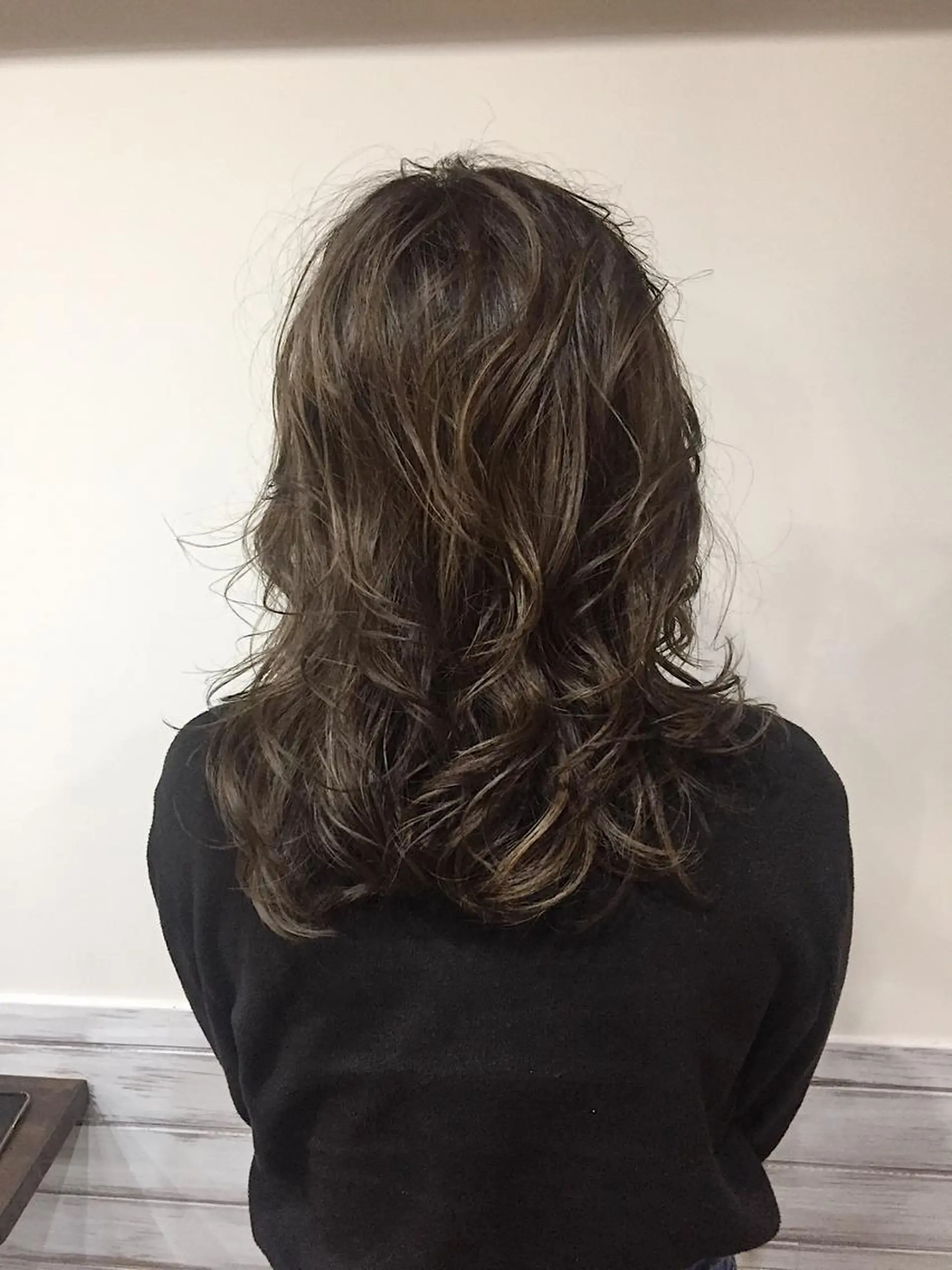 セミロング カラー デザインカラー カット パーマ トリートメント カラー特化サロン大阪 ルービック江坂/新城のヘアスタイル