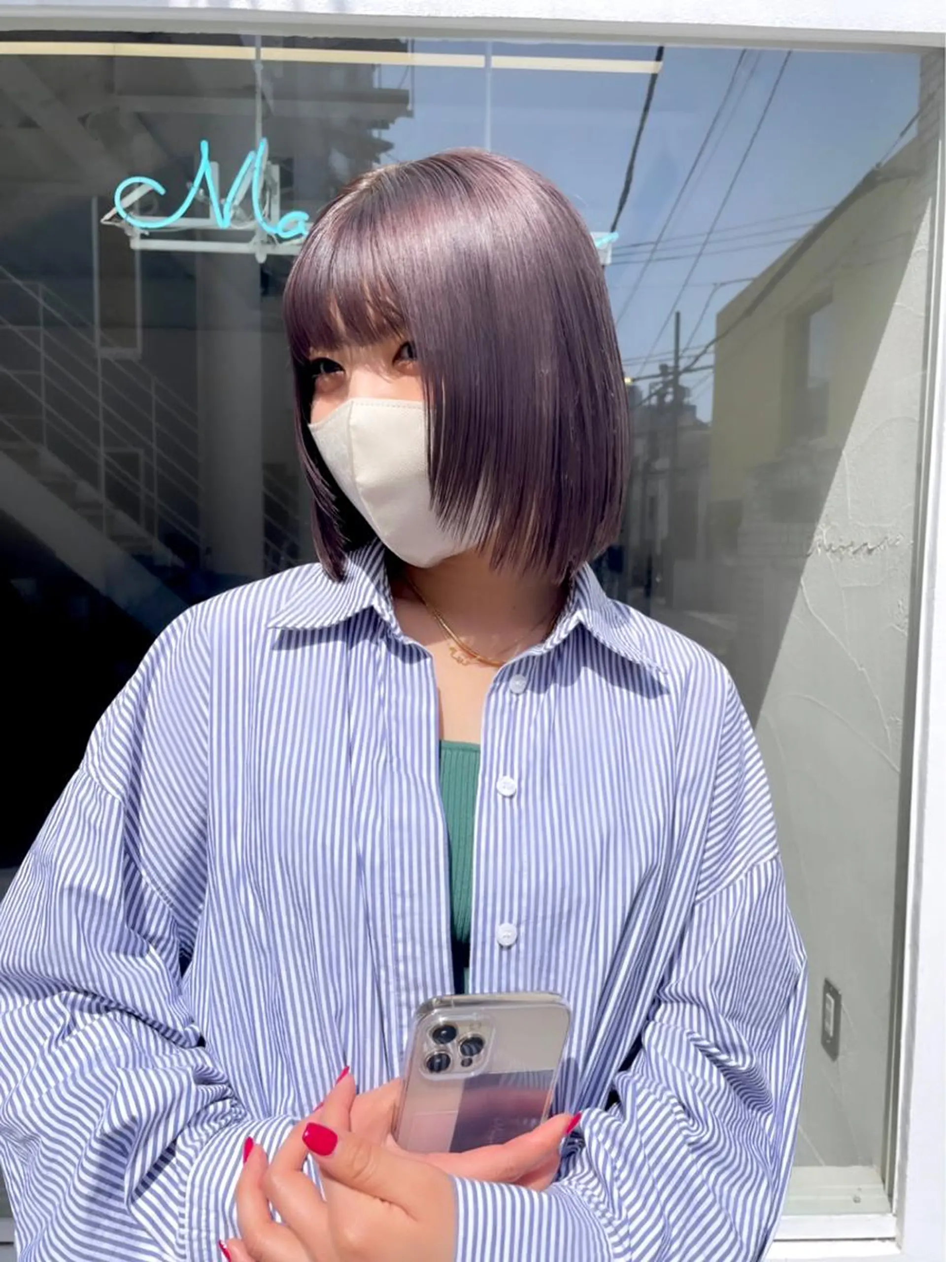 ミディアム ボブレイヤー ボブ 韓国風ヘア レイヤーカット カット ヘアカラー ヘアセット 💎韓国風レイヤー /ボブ💎Namiのヘアスタイル