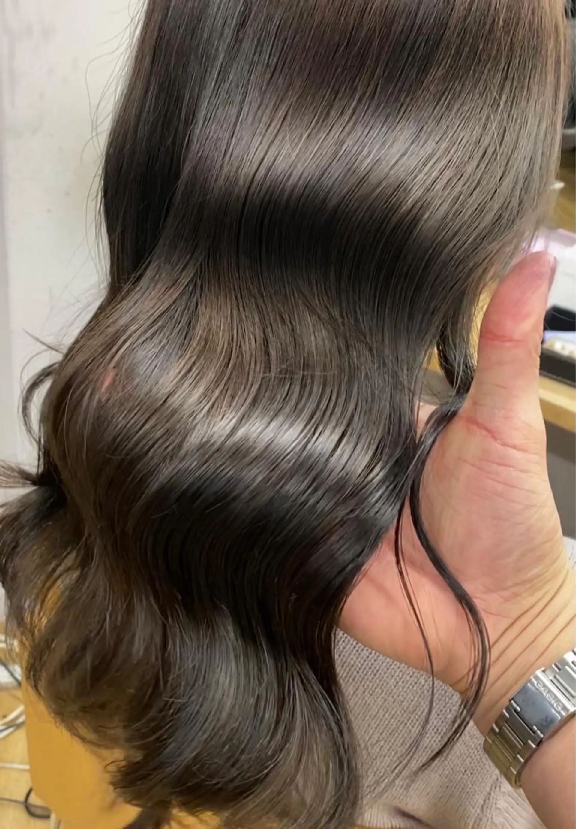 セミロング カラー イルミナカラー トリートメント カット ヘアカラー トリートメント ヘアセット プル艶職人/ にしものヘアスタイル