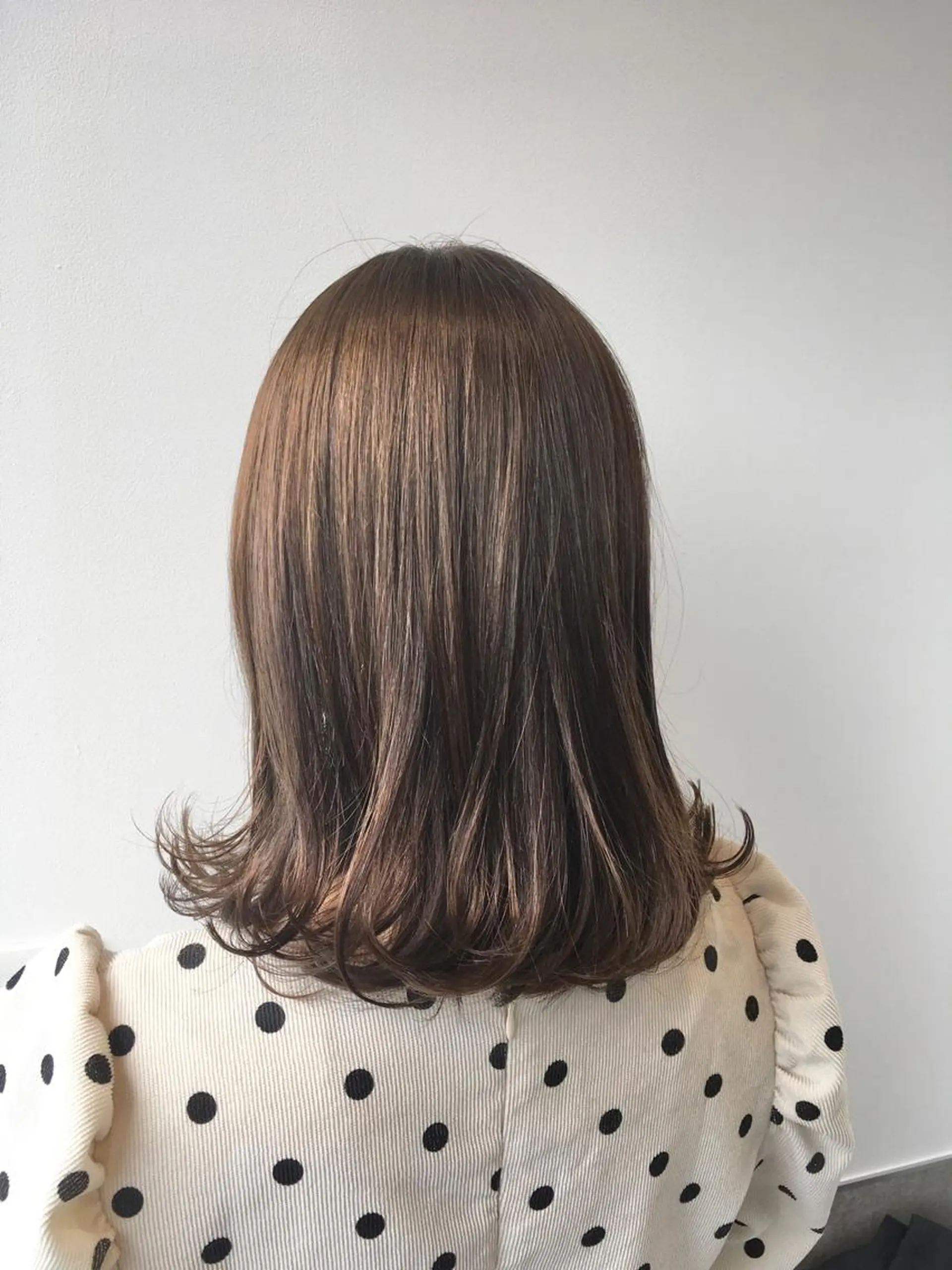 ミディアム カラー グレージュ ヘアカラー トリートメント ヘアセット yoshi ☆のヘアスタイル