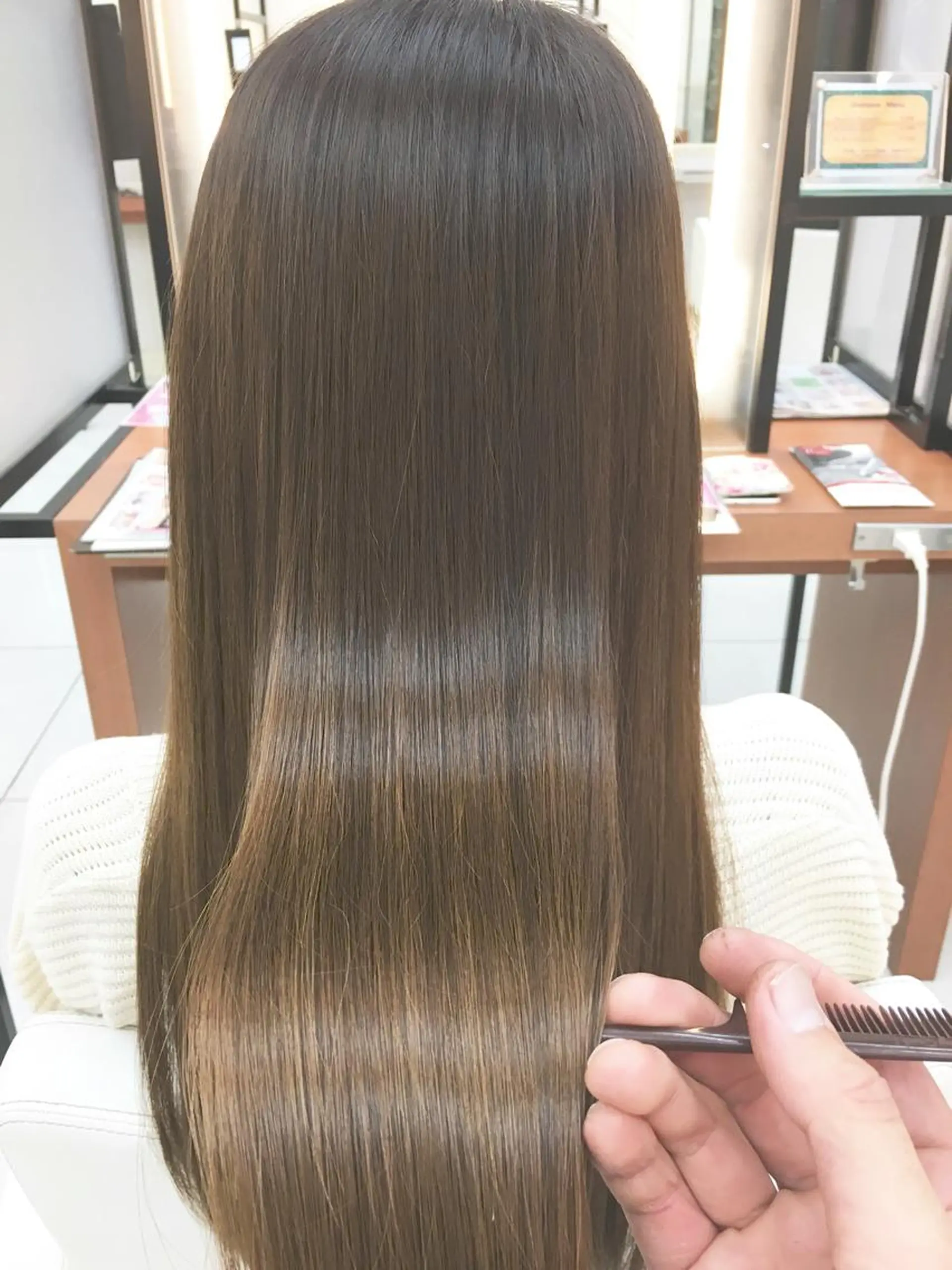 ロング 縮毛矯正 カット ヘアカラー ブリーチ/バレイヤ ージュ川端裕司のヘアスタイル