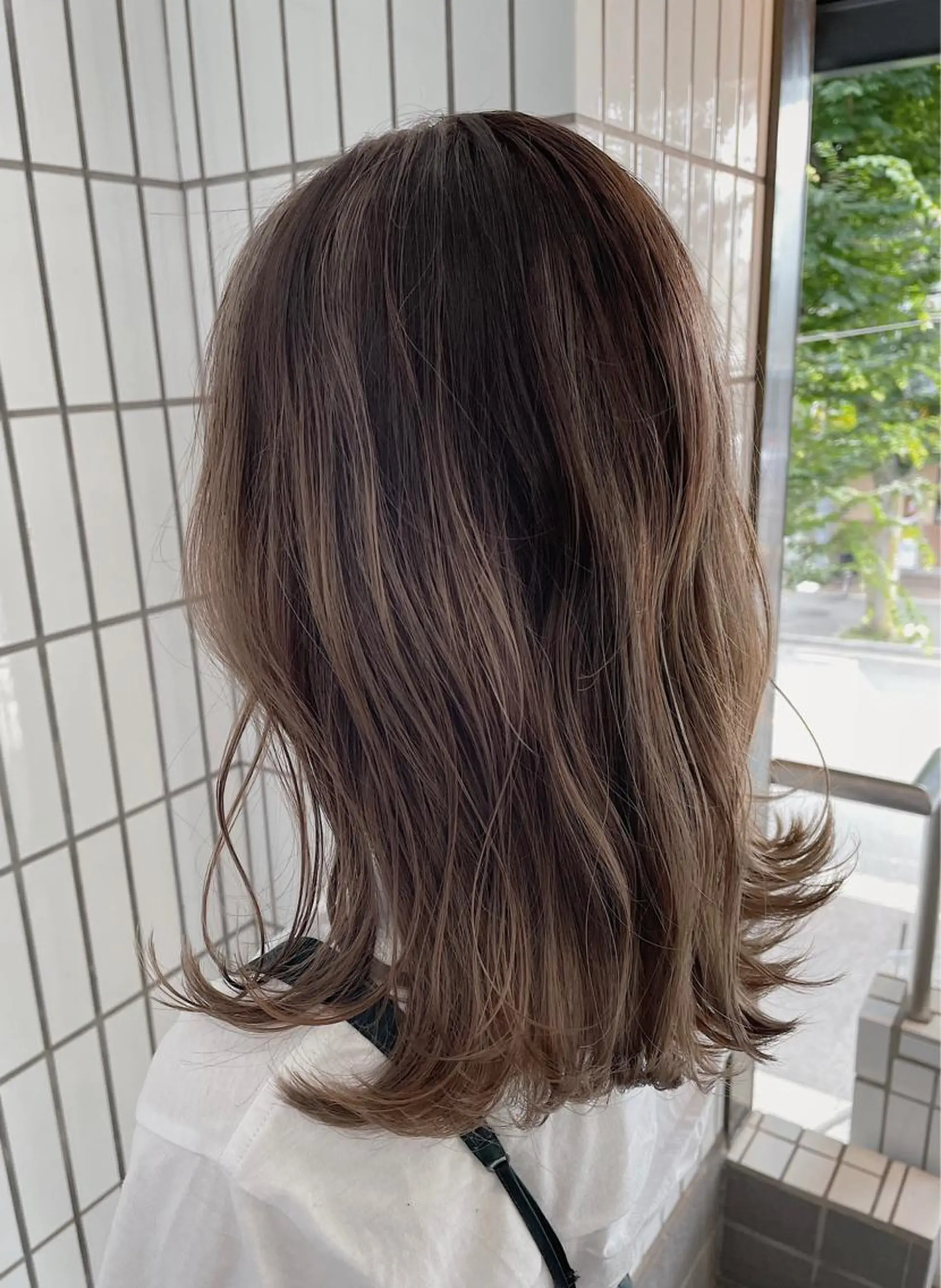 ミディアム カラー ハットリ /北習志野のヘアスタイル