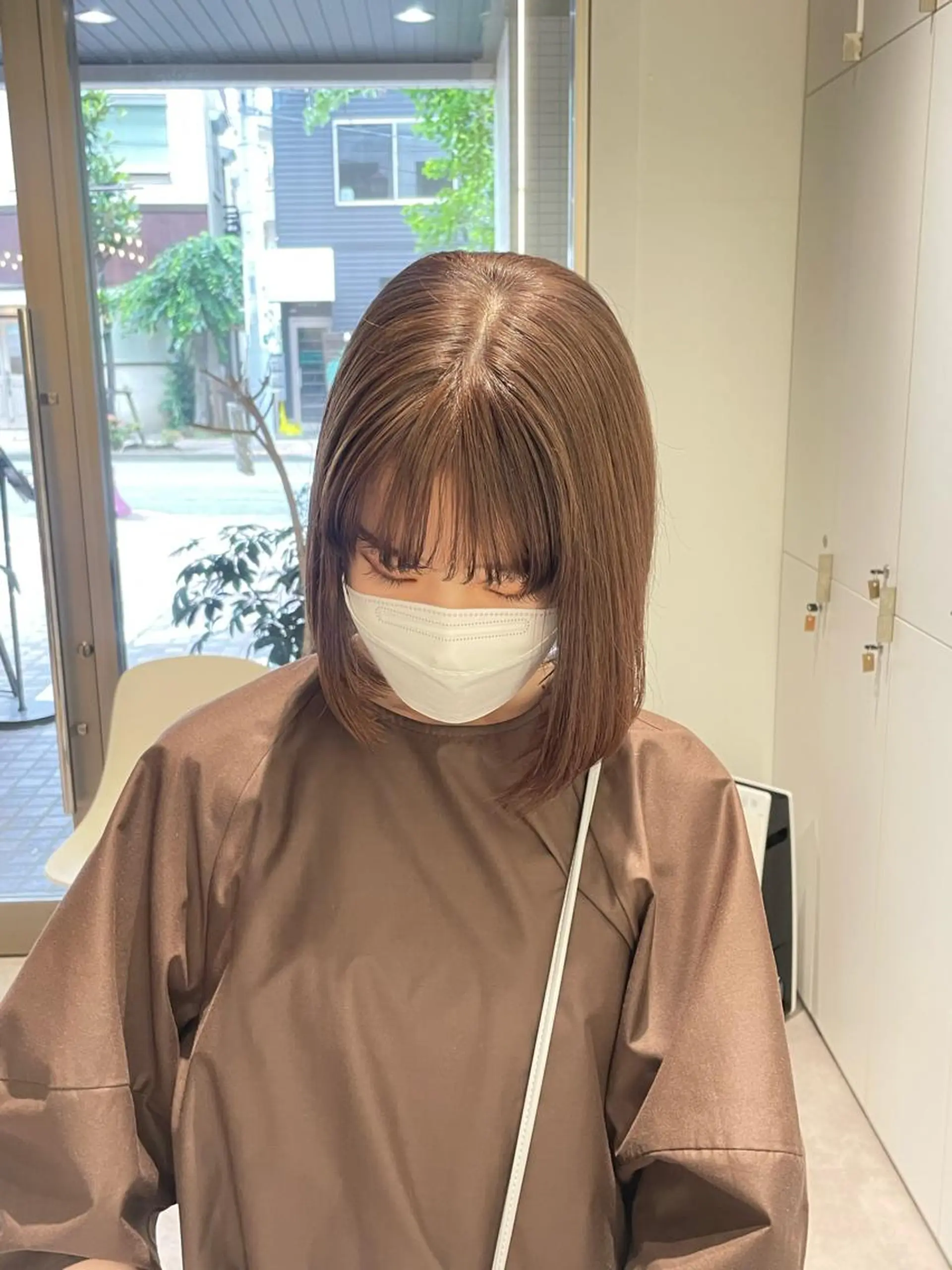 ミディアム カラー パーマ カット ヘアカラー トリートメント ☀️海外レイヤー 🇺🇸/ヒナコのヘアスタイル