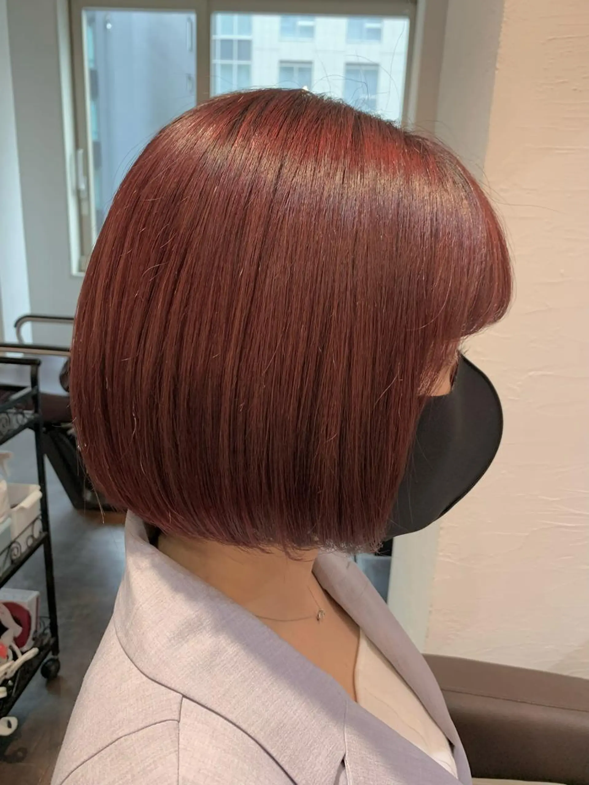 ショート カラー ショートボブ レッドカラー ボブ ショートヘア 💎赤み消しカラー 特化型デザイナー💎のヘアスタイル