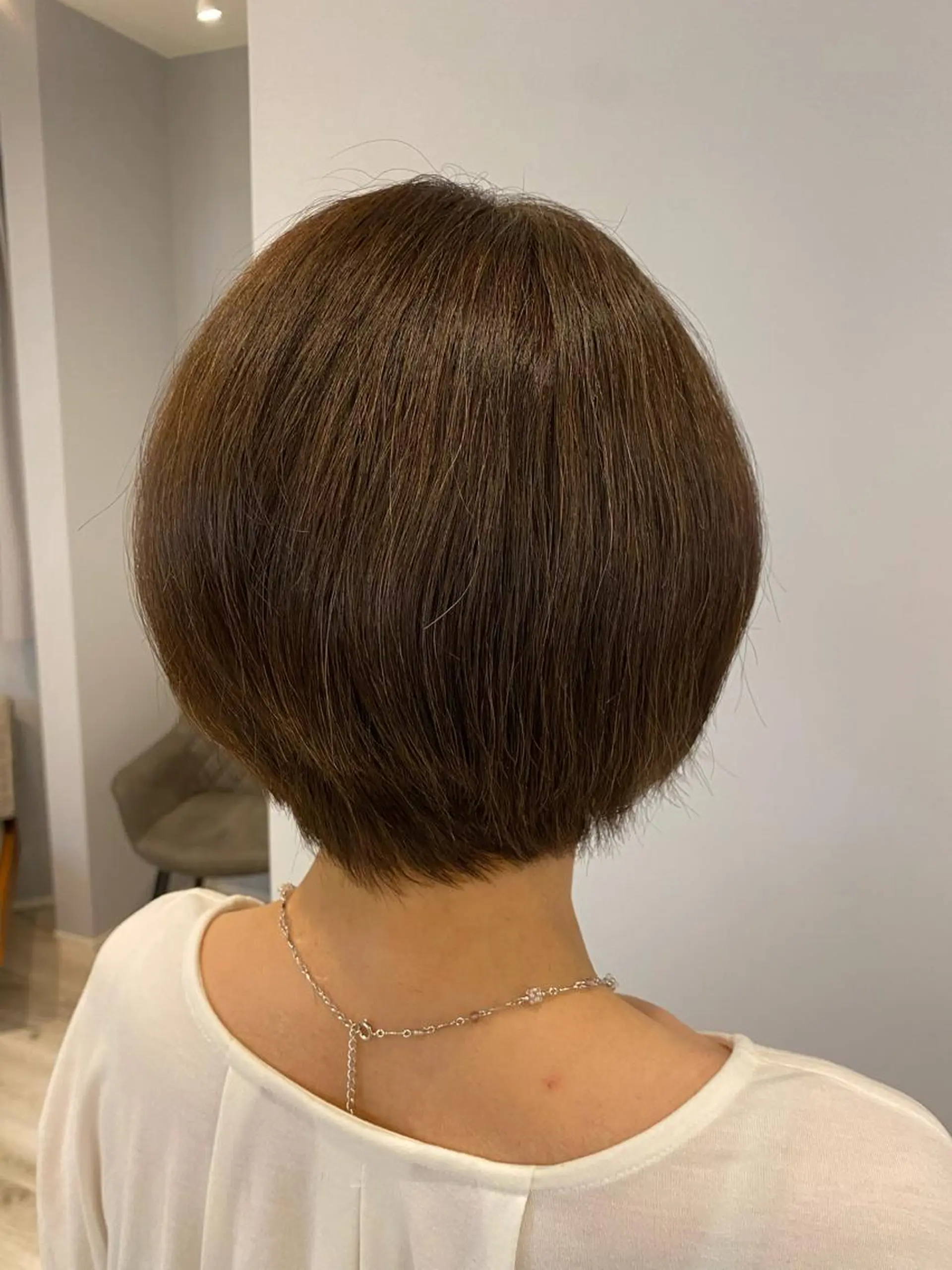ショート 丸みショート ショートヘア 透明感カラー✨ 酸性ストレート特化のヘアスタイル