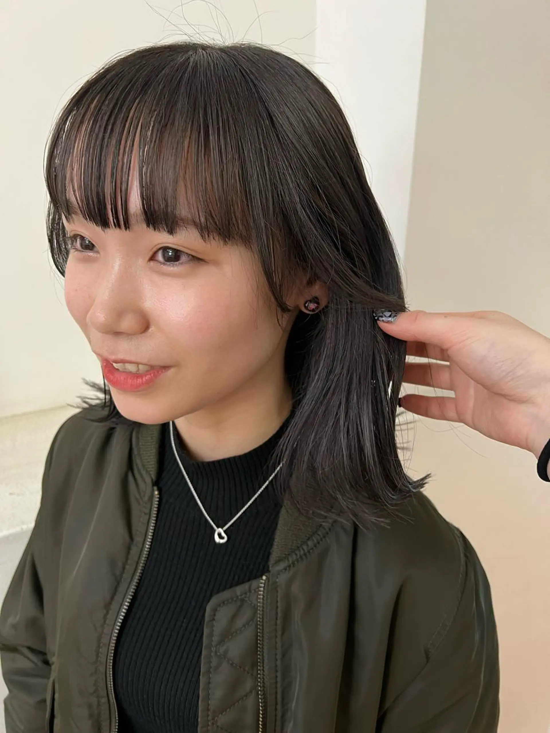ミディアム カラー 顔周りカット/透明感 カラー✂️MEIのヘアスタイル