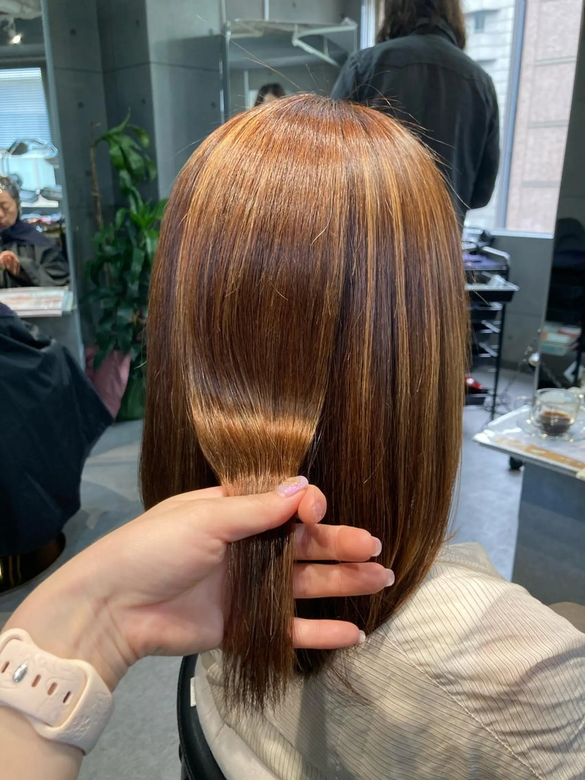 セミロング 髪質改善☺︎縮毛矯正 ふじい まりんのヘアスタイル