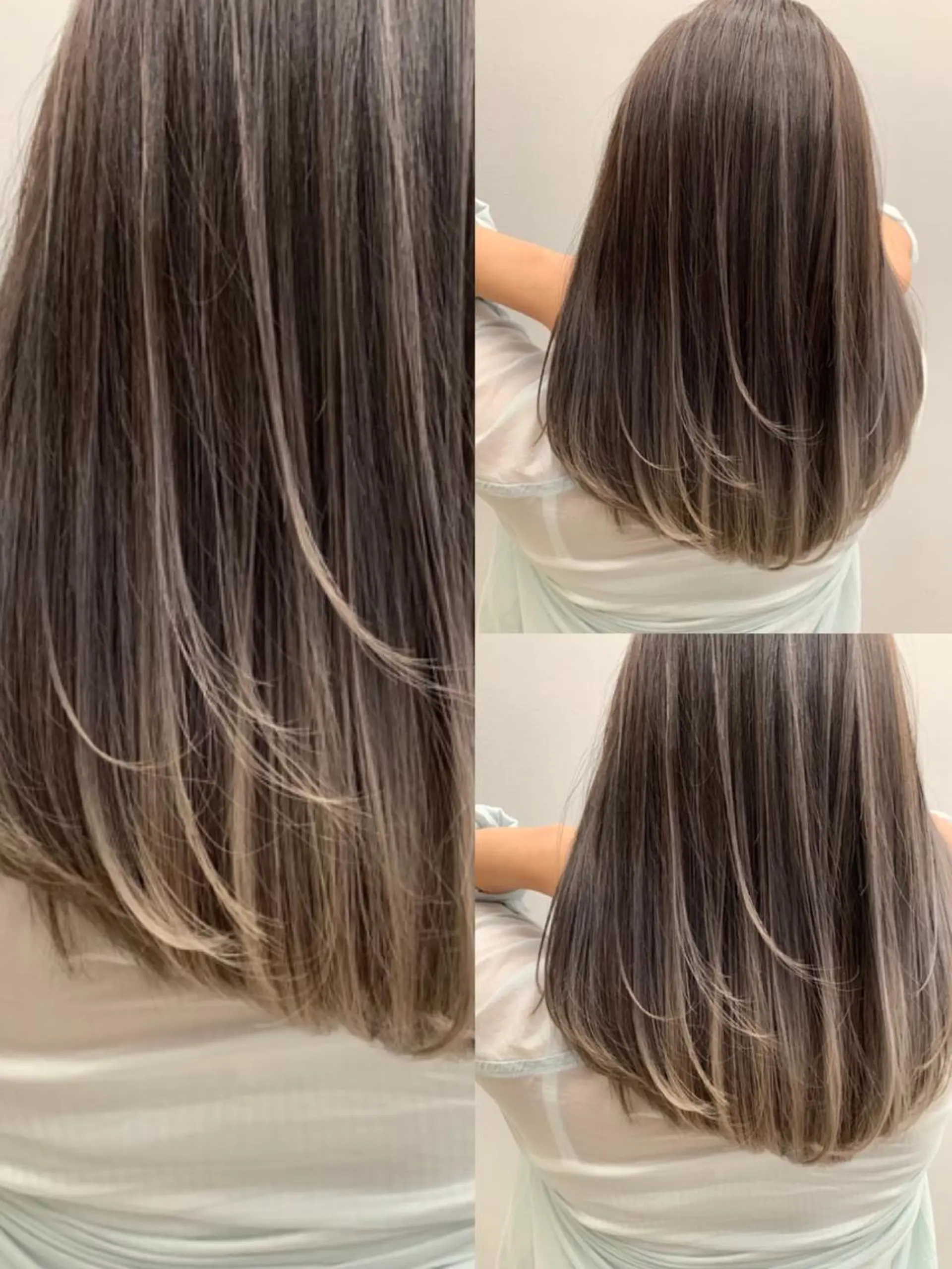 セミロング ハイライト 髪質改善 小顔カット メンズ特化美容師/ 新井　洸太のヘアスタイル