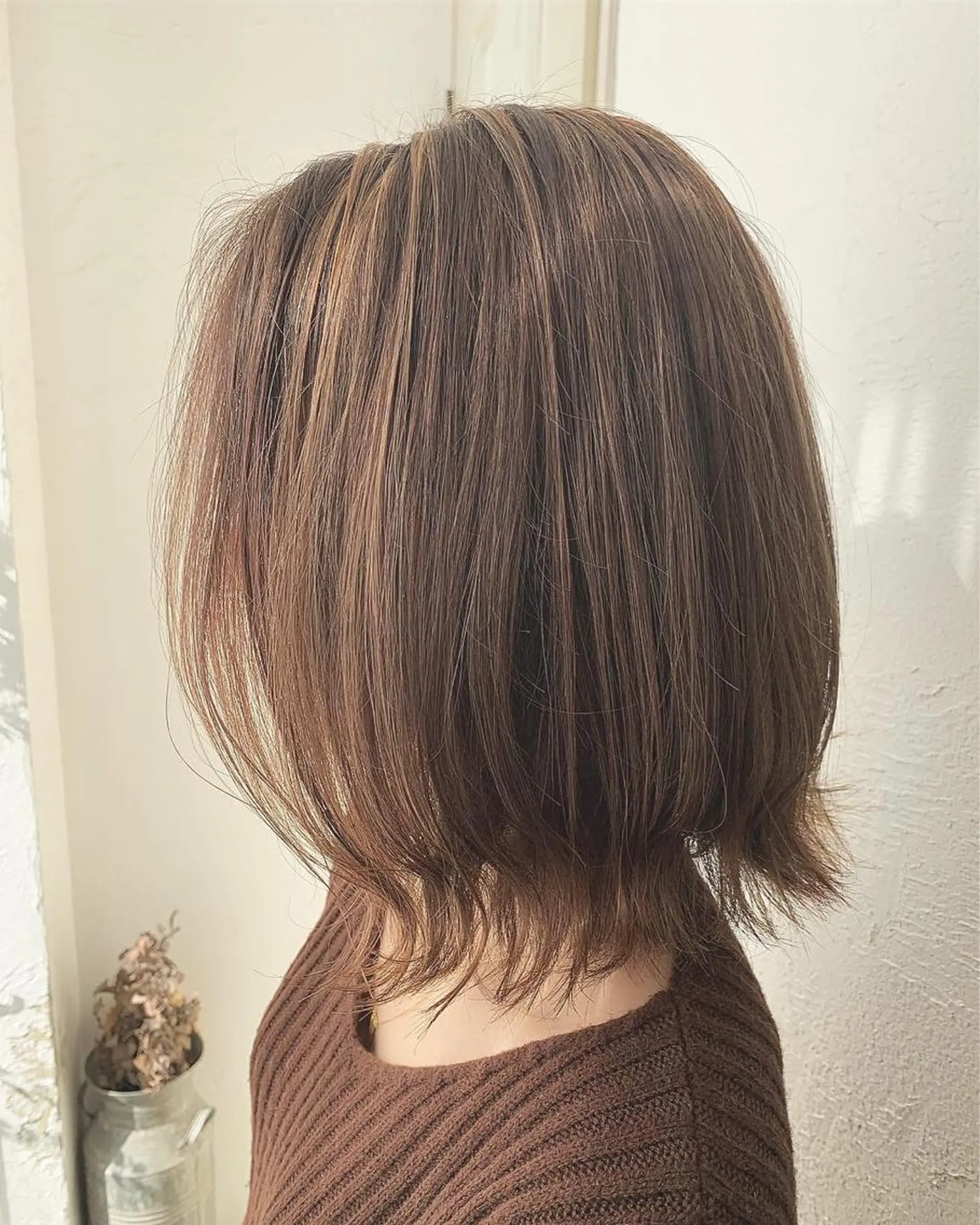ミディアム カラー fio マナミのヘアスタイル