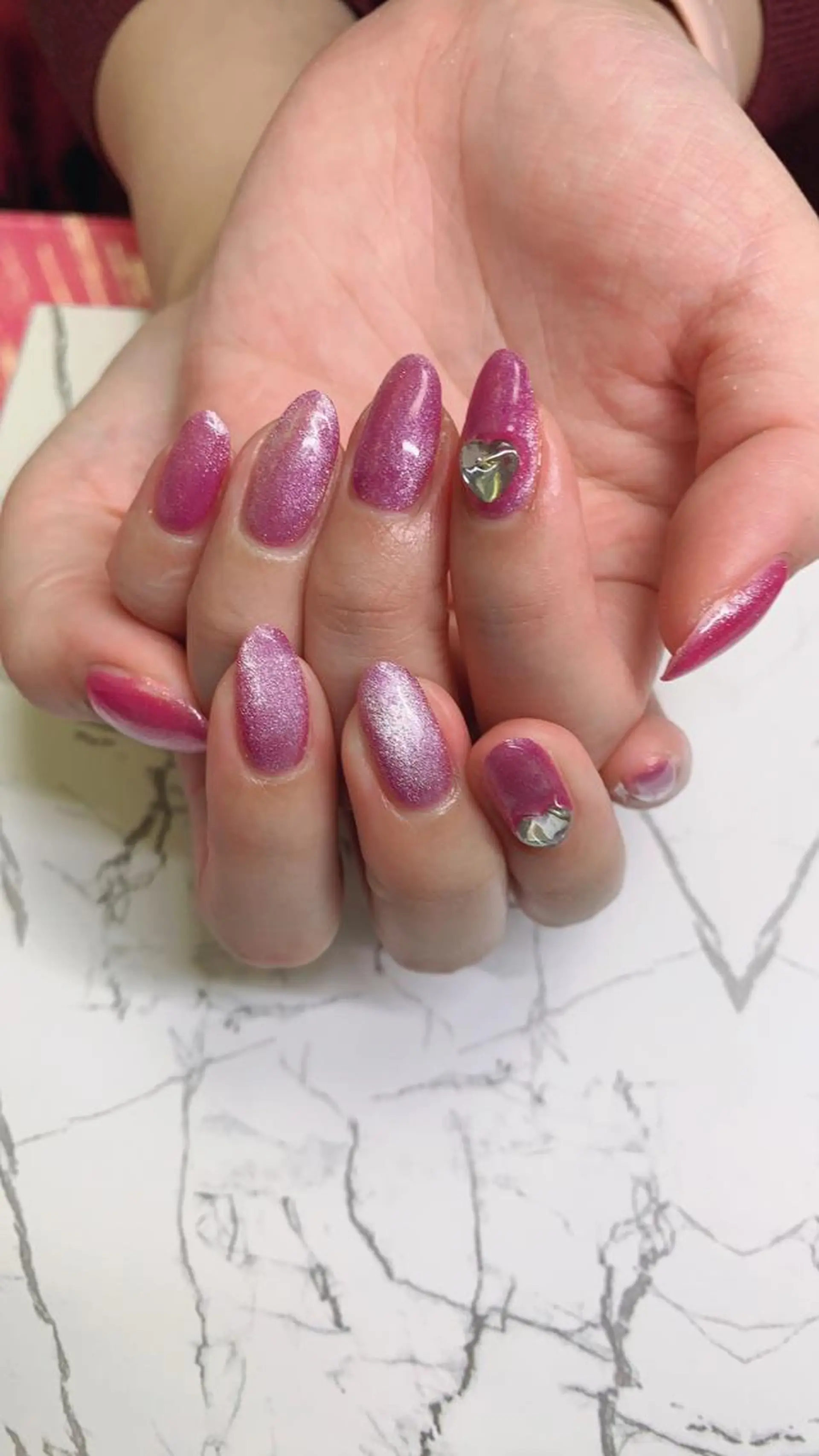 ネイル ハンドネイル はな💎ネイル ワンホン、長さ出しのネイルデザイン