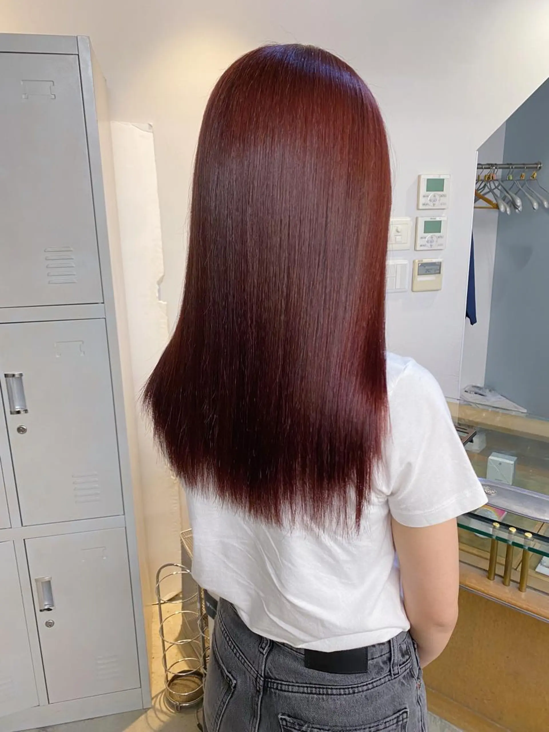 ロング カラー ブリーチ ダブルカラー ブリーチなしカラー ピンクカラー ヘアカラー トリートメント Flamme Annaのヘアスタイル