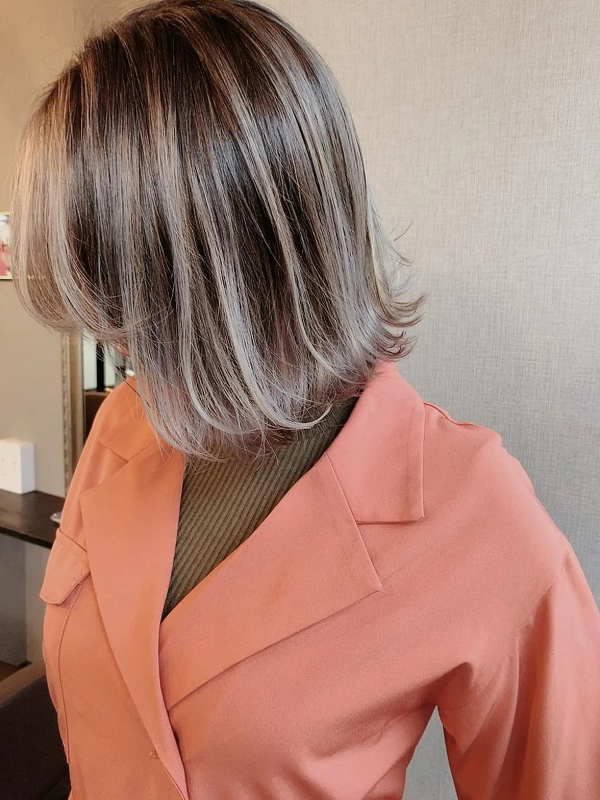 ミディアム ハイライト レイヤーカット S.SWEET 河原町店のヘアスタイル