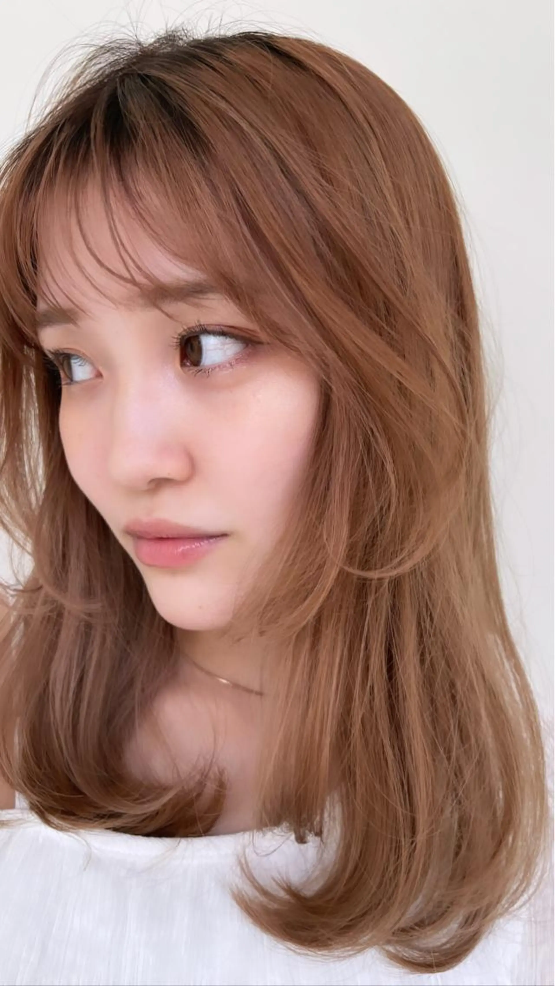 セミロング 顔周りカット ano ♡のヘアスタイル