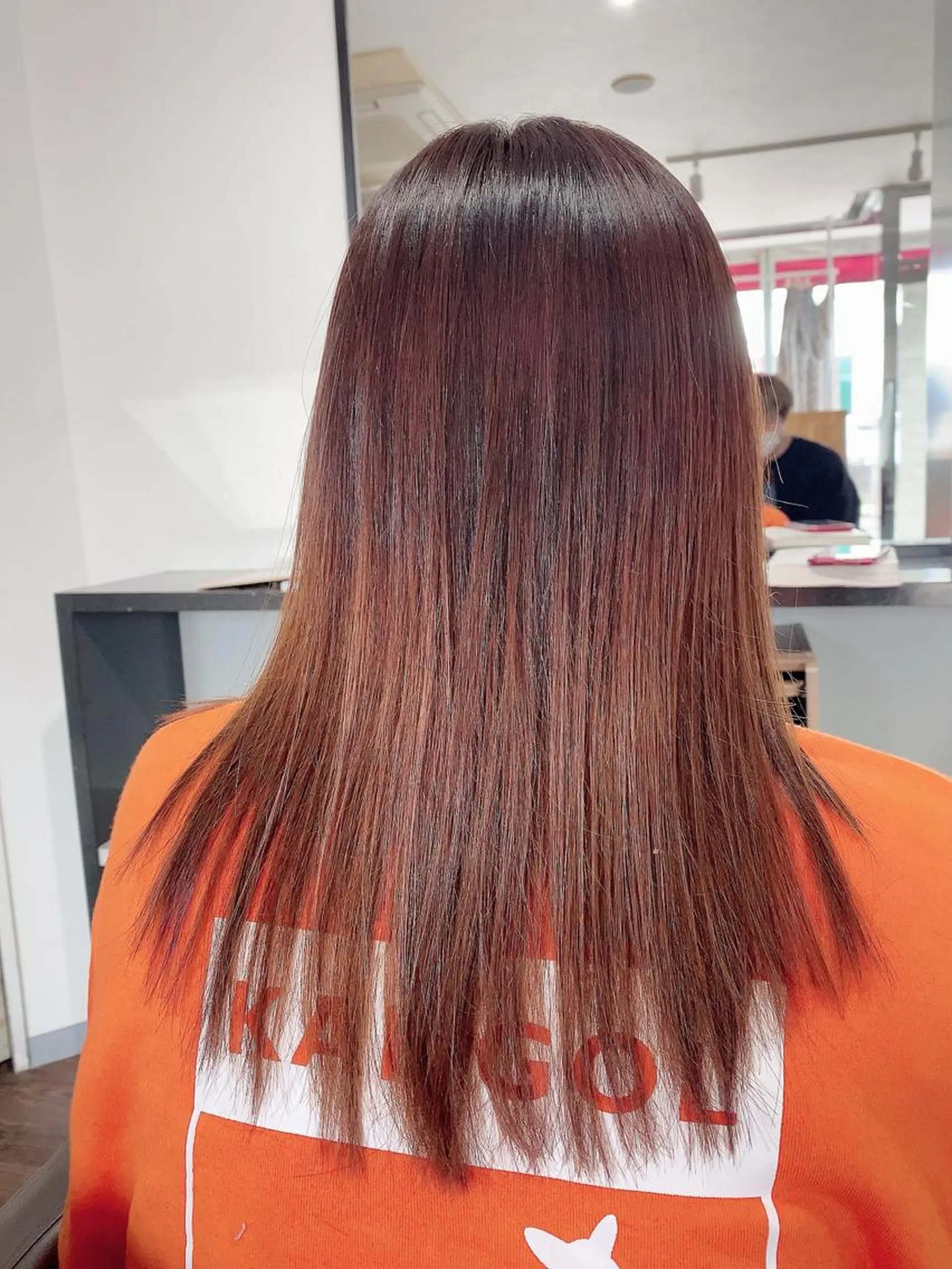 カラー オレンジ glosstokyo所属・くせ改善師 髪質改善師ゴトウのヘアスタイル